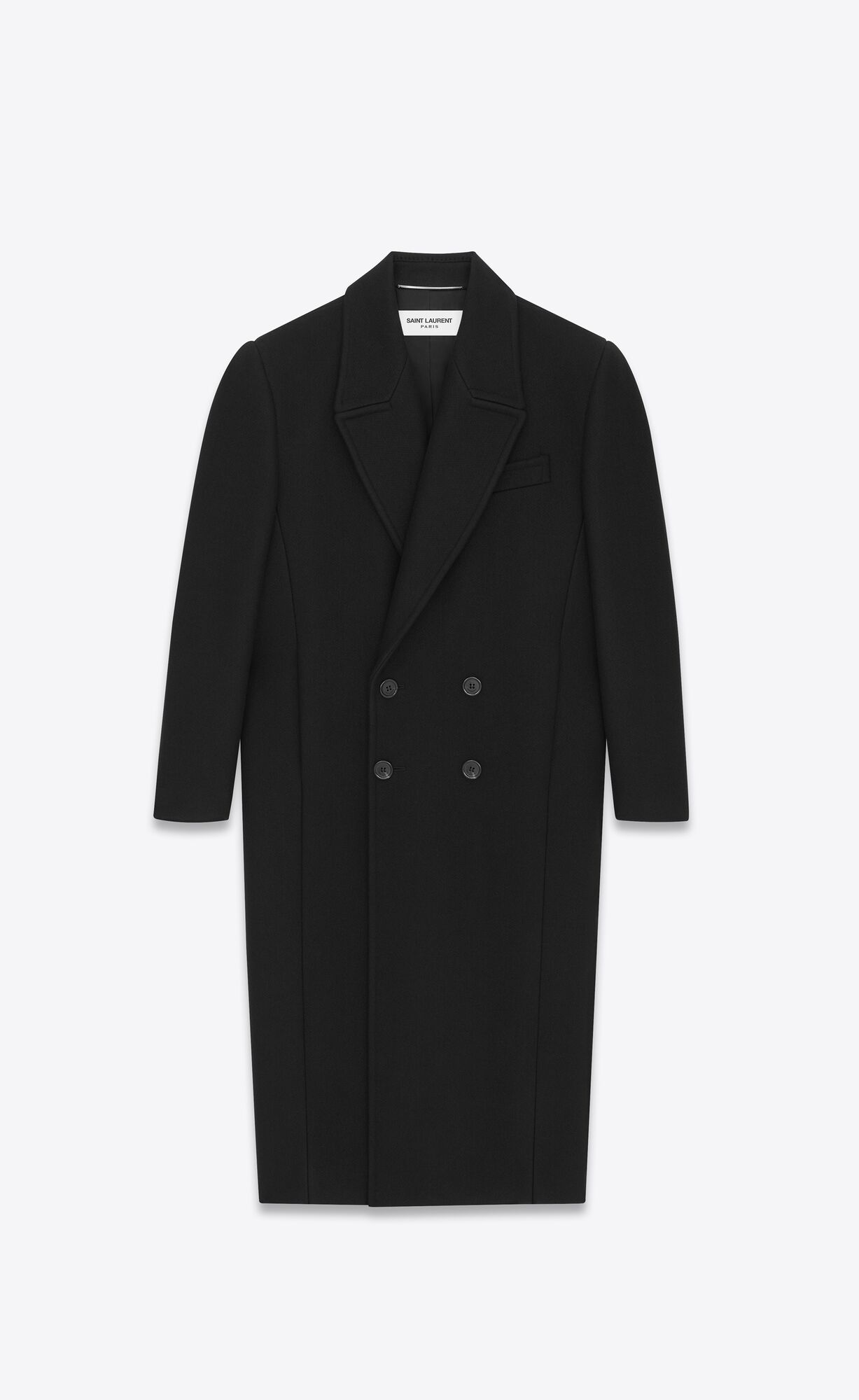 YSL Oversize Coat In Cashmere Black | 7420153-QU