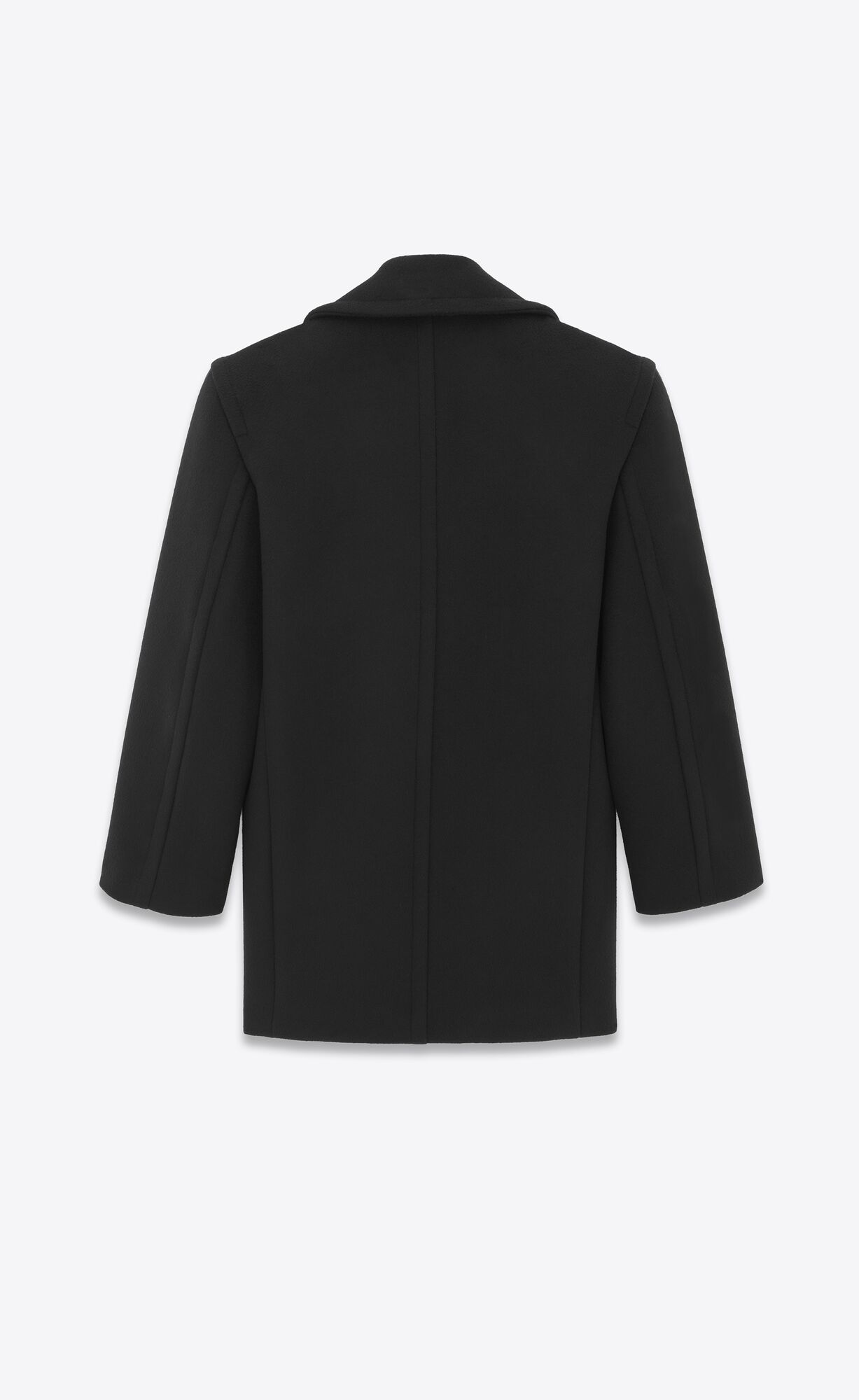 YSL Oversize Peacoat In Wool Black | 9561240-EG