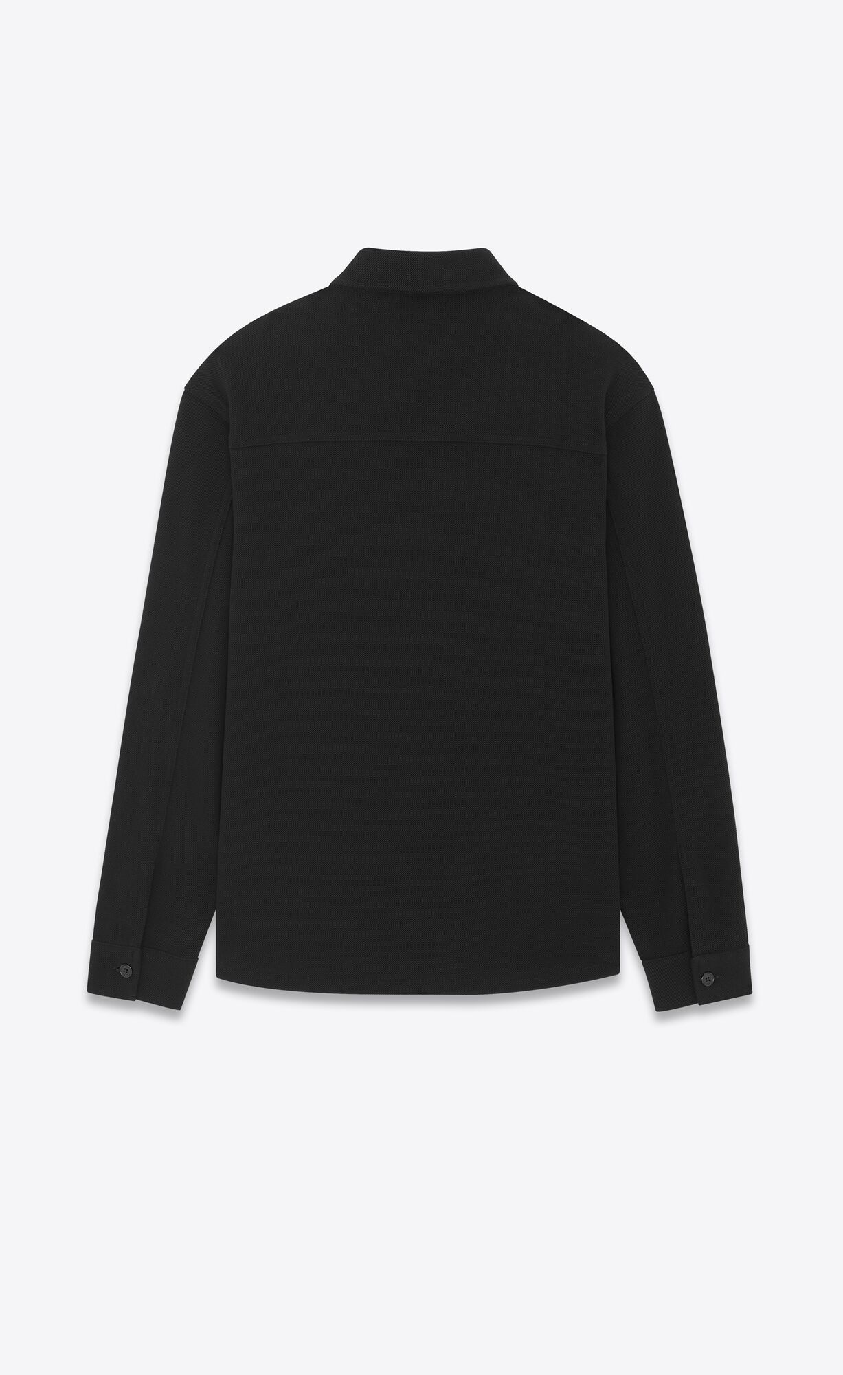YSL Oversize Shirt In Cotton Piqué Black | 1658304-MK