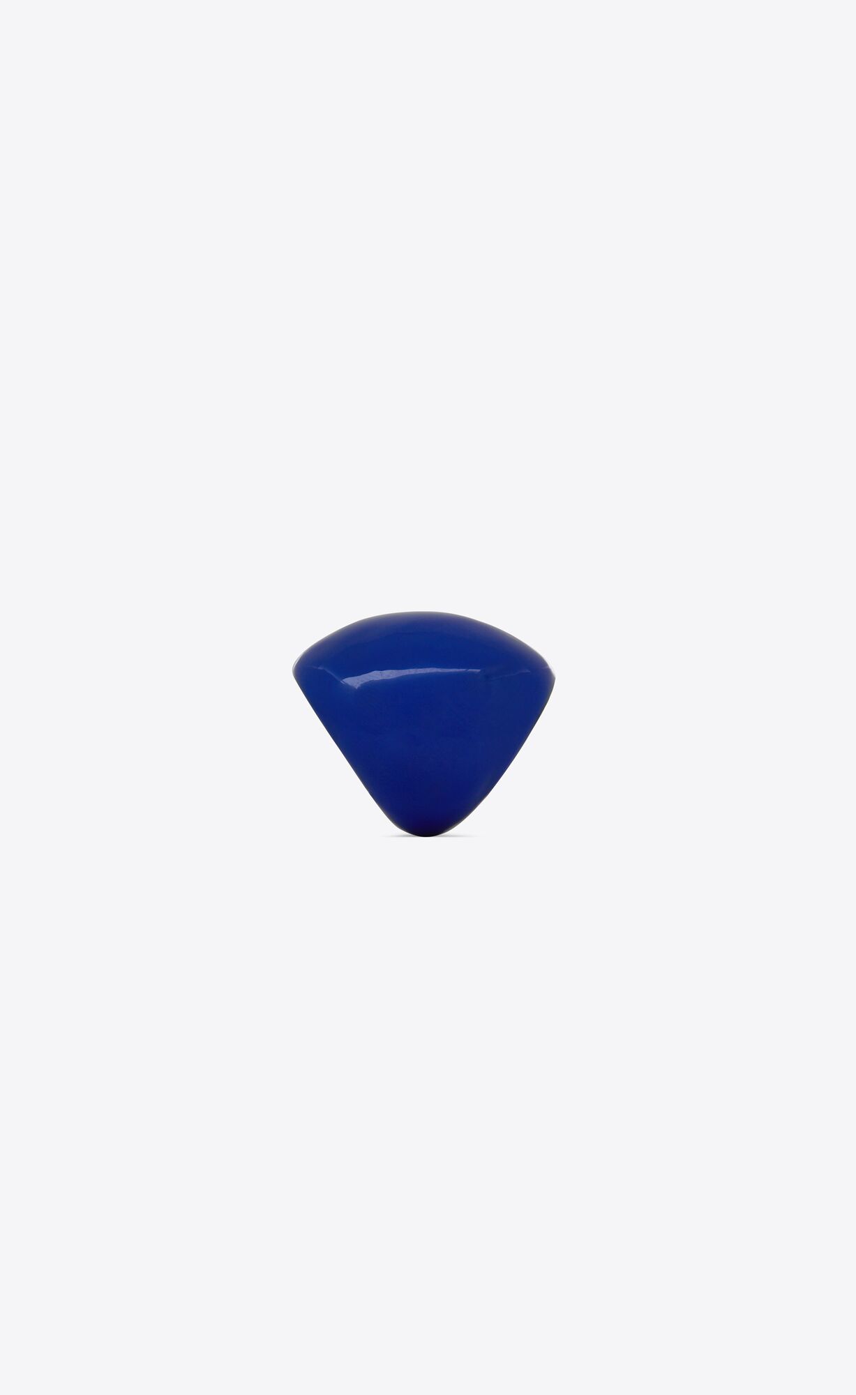 YSL Oversized Egg Ring In Metal And Enamel Gold And Majorelle Blue | 8147230-TS
