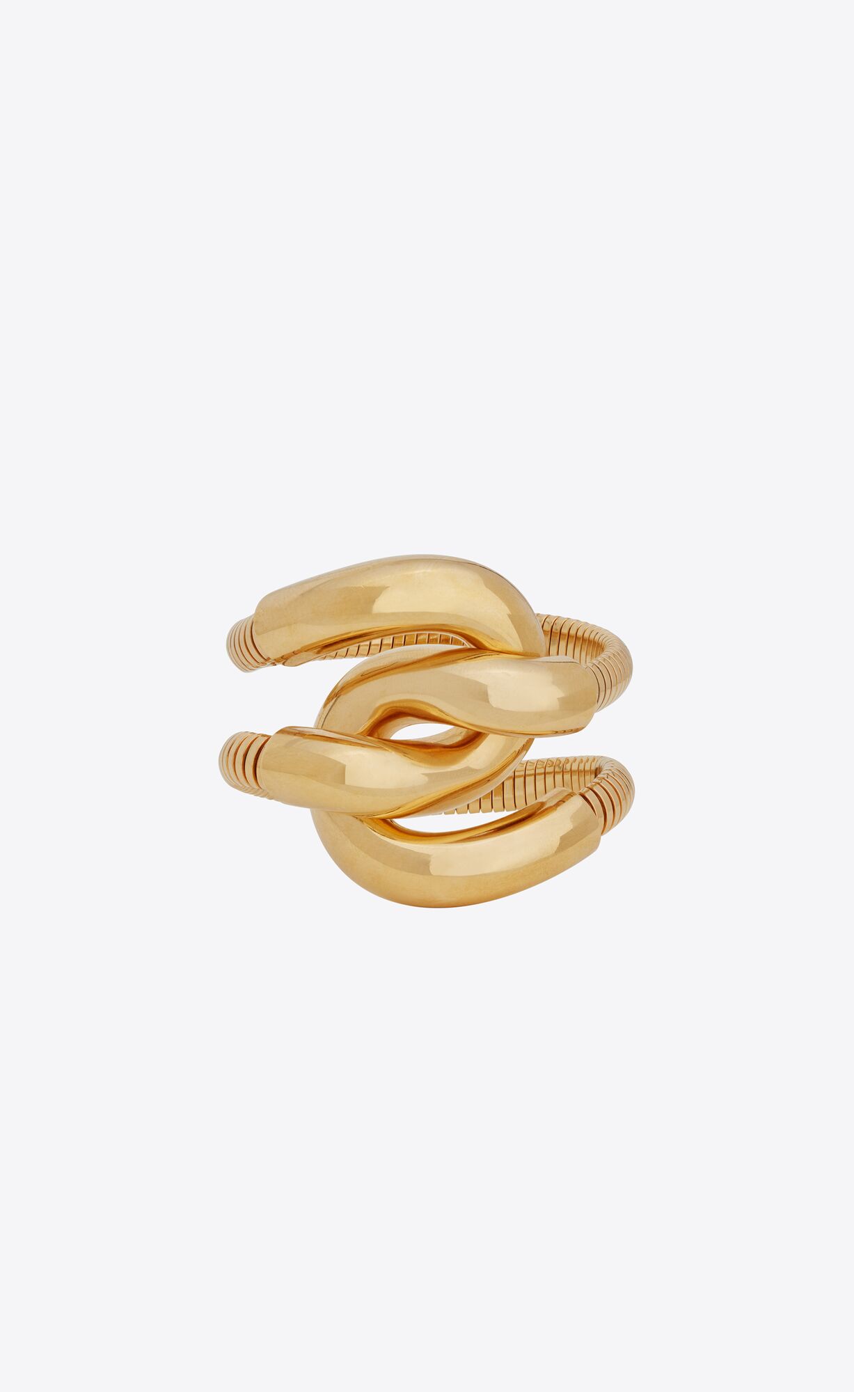 YSL Oversized You & Me Bracelet In Metal Gold | 3905781-NB