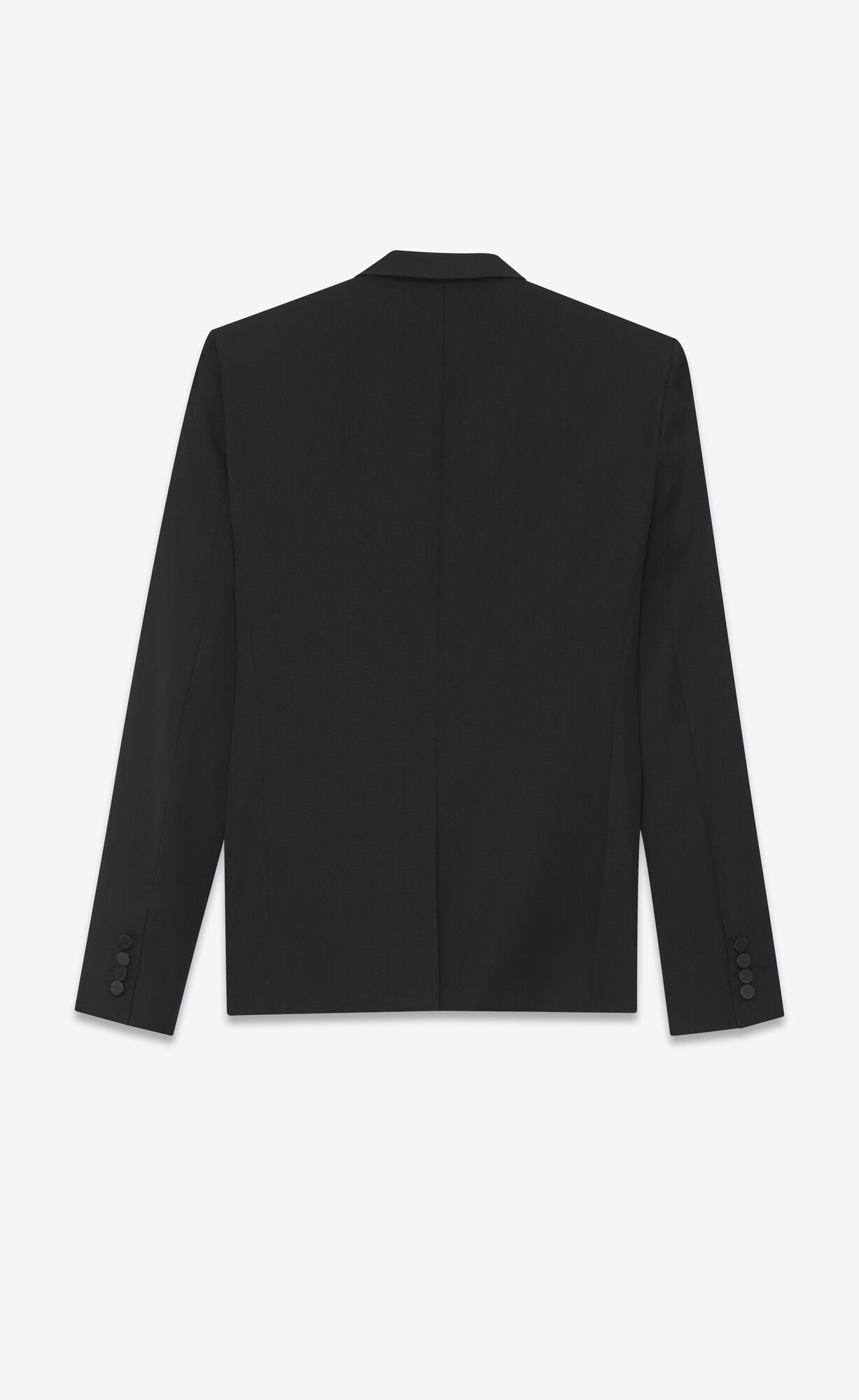 YSL Peaked Lapel Tuxedo Jacket In Grain De Poudre Saint Laurent Black | 3597018-NT