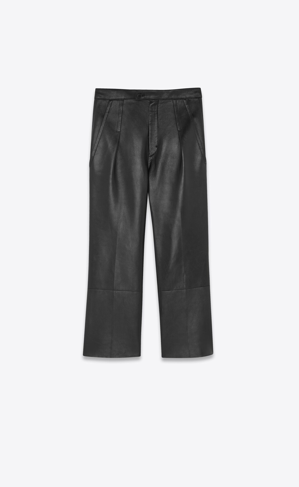 YSL Pleated Pants In Lambskin Noir | 1290645-HT