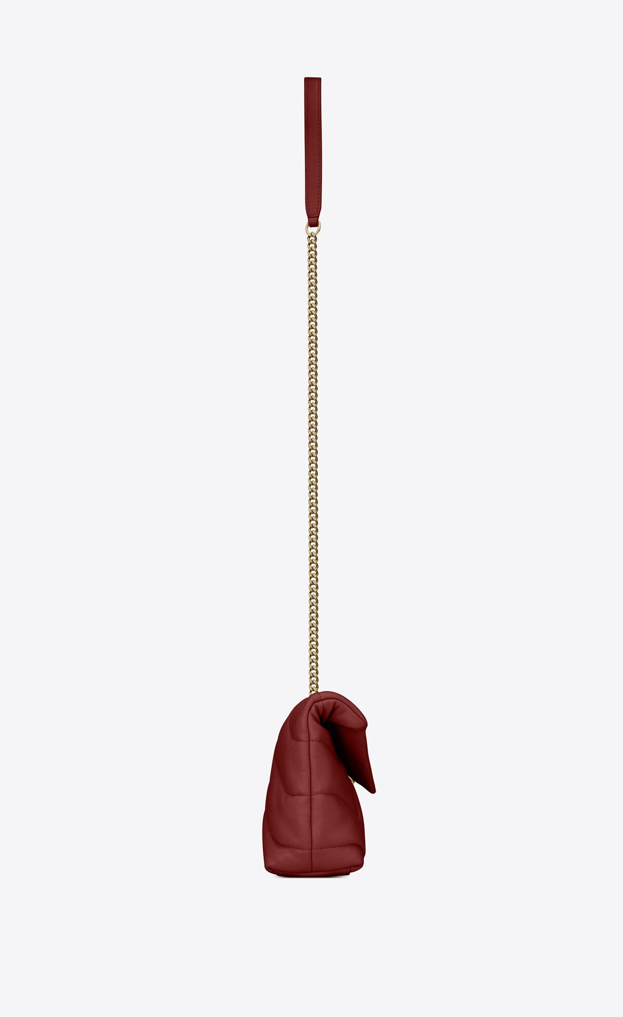 YSL Puffer Toy Bag In Quilted Lambskin Rouge Opyum | 8015729-NU