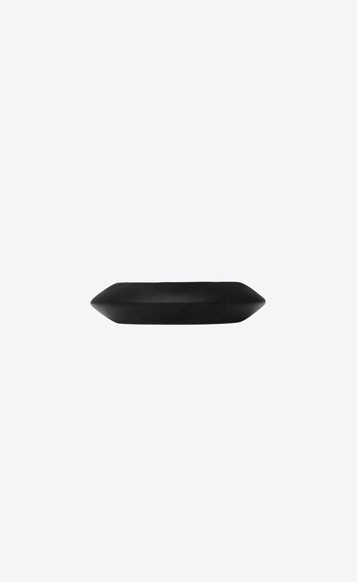 YSL Pyramid Bangle In Leather And Metal Black | 8945210-XN