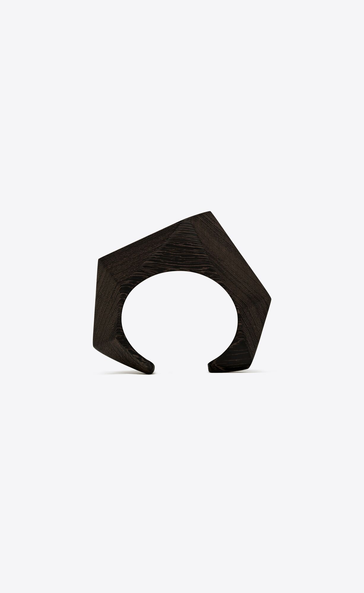 YSL Pyramid Cuff In Bamboo Dark Brown And Gold | 2639048-OK