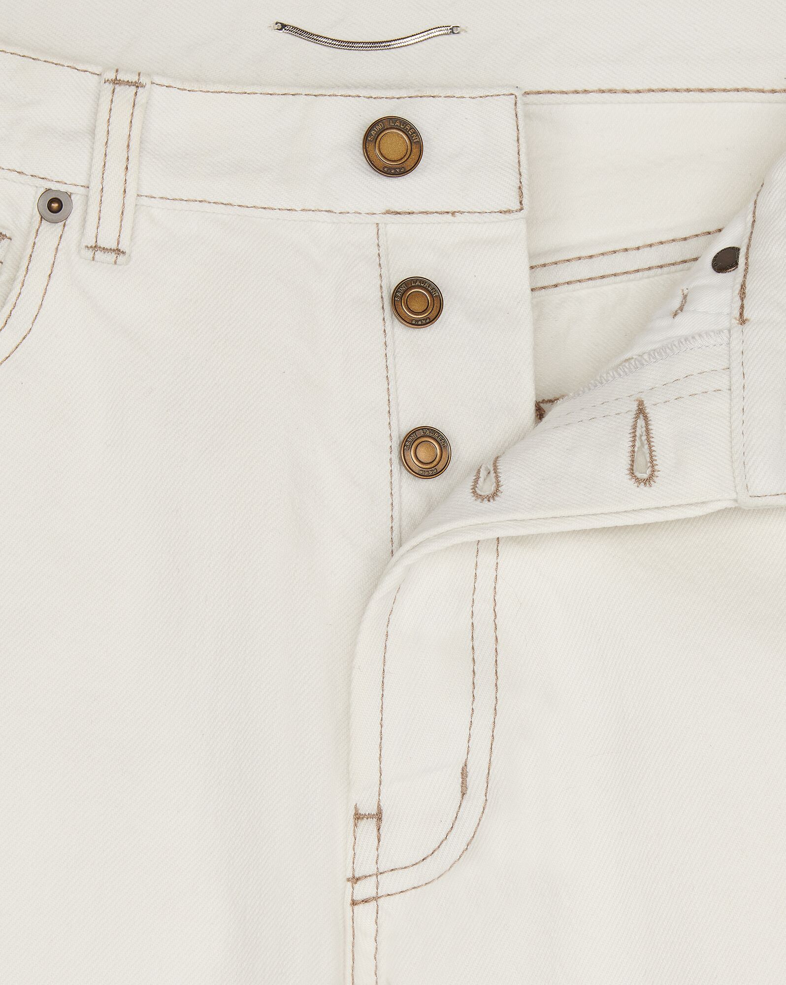 YSL Relaxed-fit Jeans In Grey Off-white Denim Grey Off White | 9184235-WU
