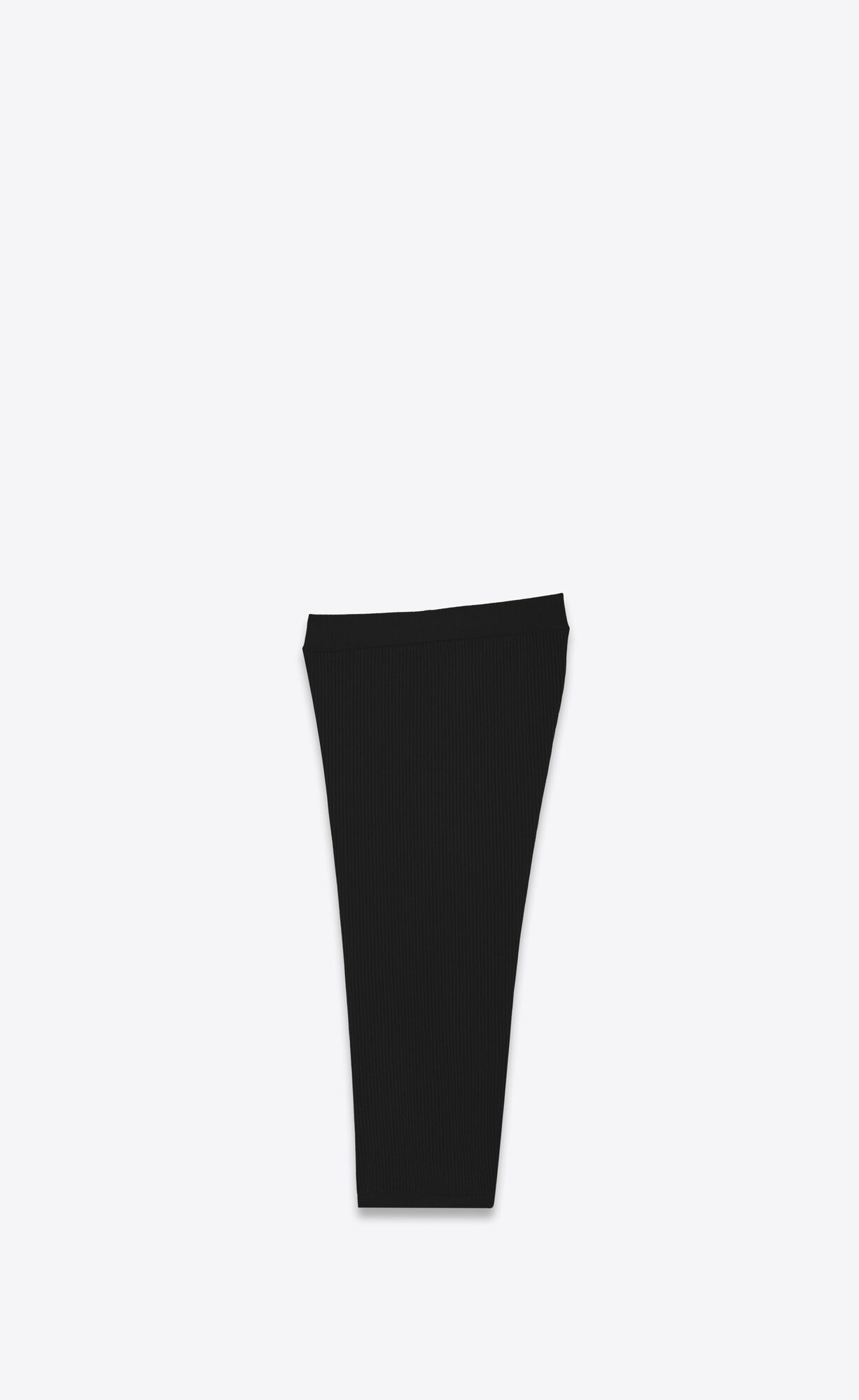 YSL Rider Short In Ribbed Knit Black | 2370684-KF