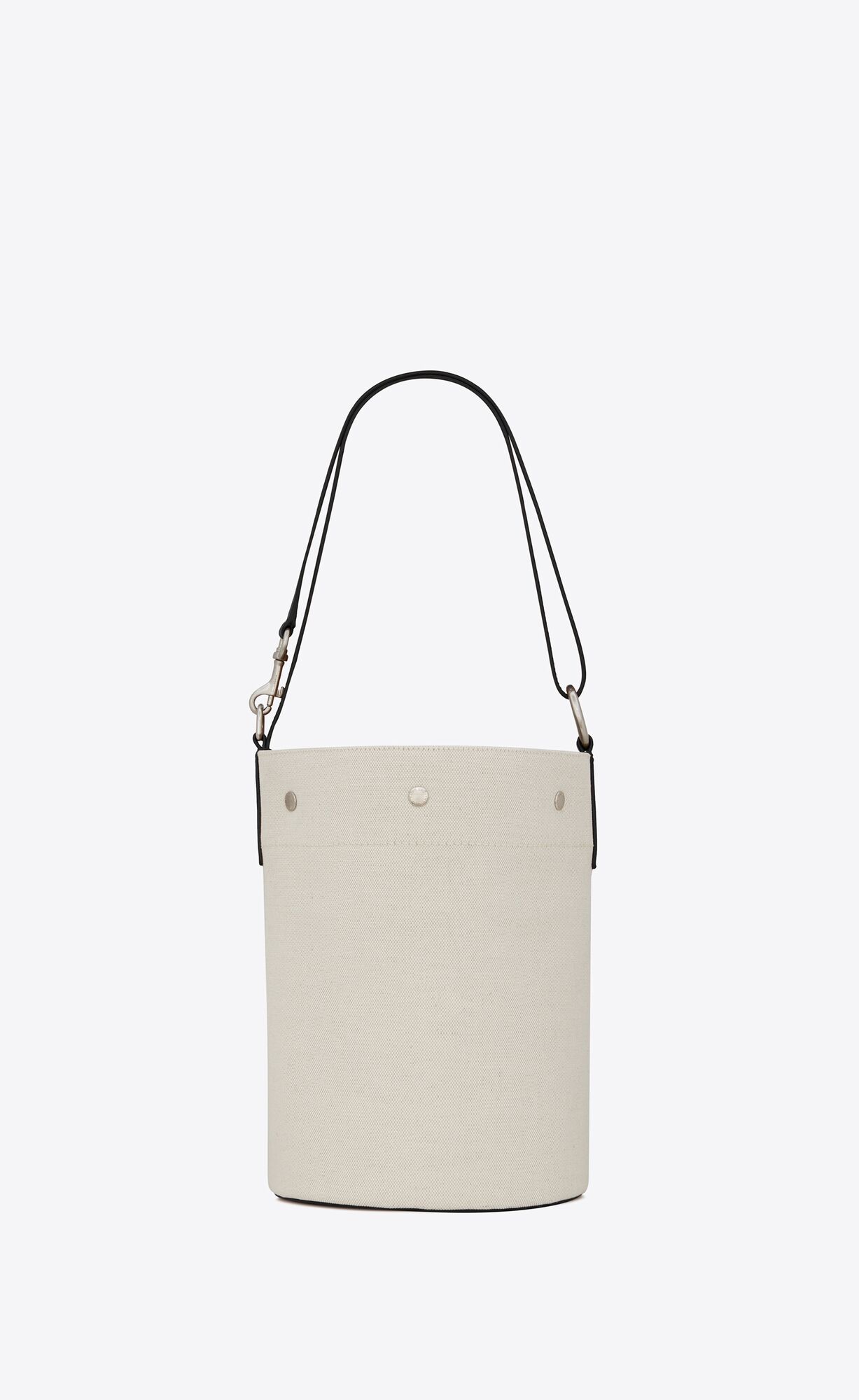 YSL Rive Gauche Bucket Bag In Linen White Linen | 2340569-WI