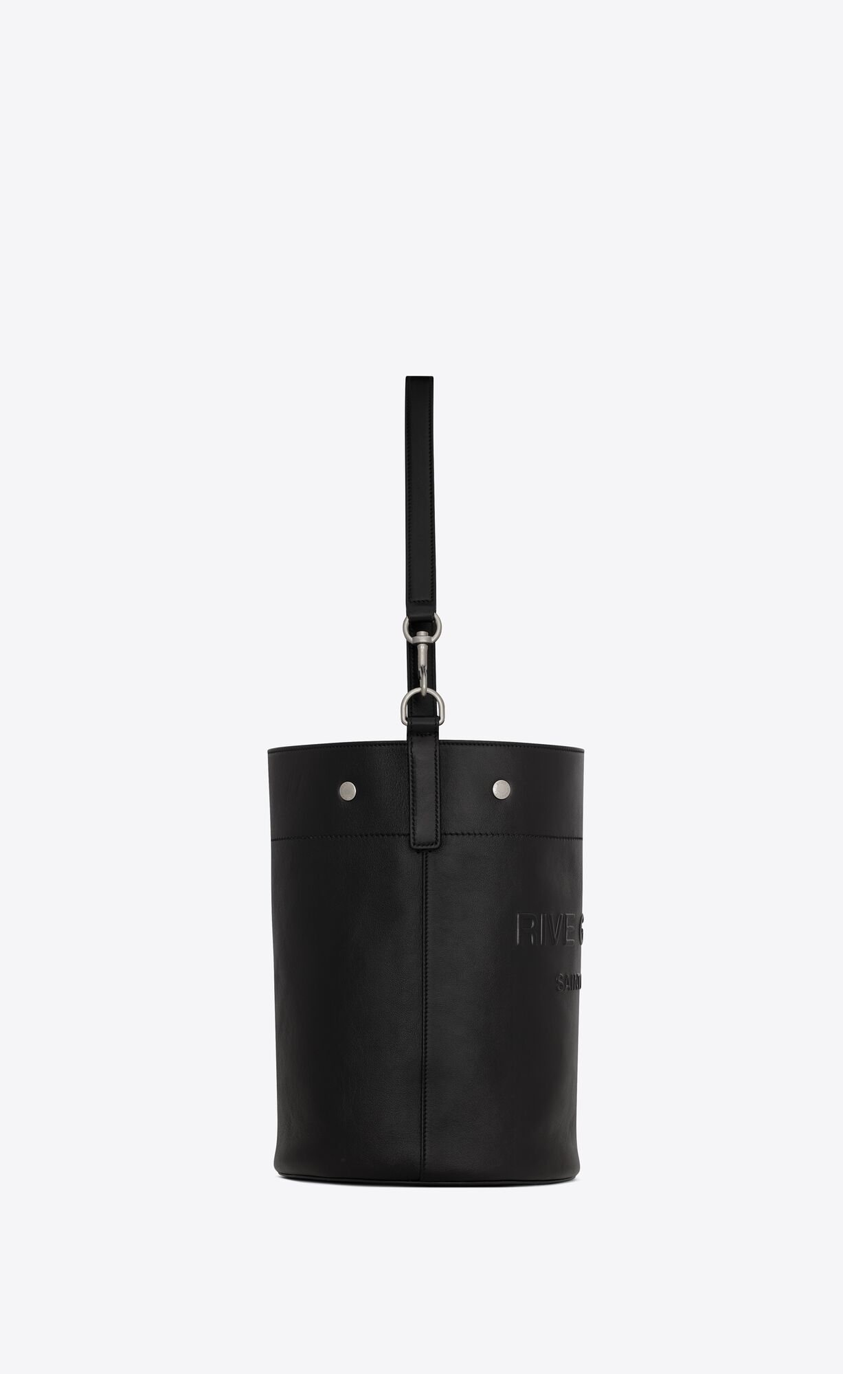 YSL Rive Gauche Bucket Bag In Smooth Leather Noir | 5432091-OL