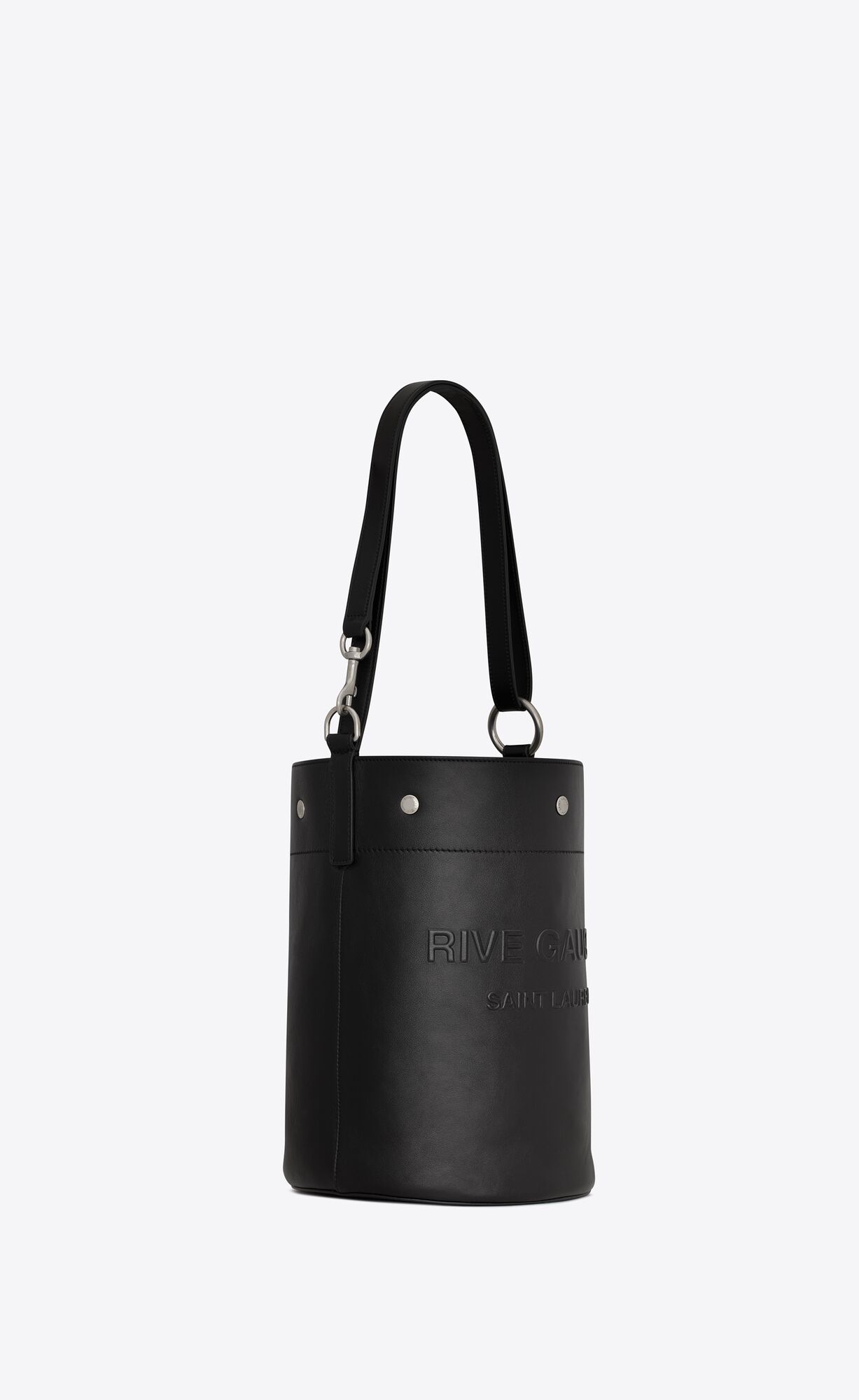 YSL Rive Gauche Bucket Bag In Smooth Leather Noir | 5432091-OL