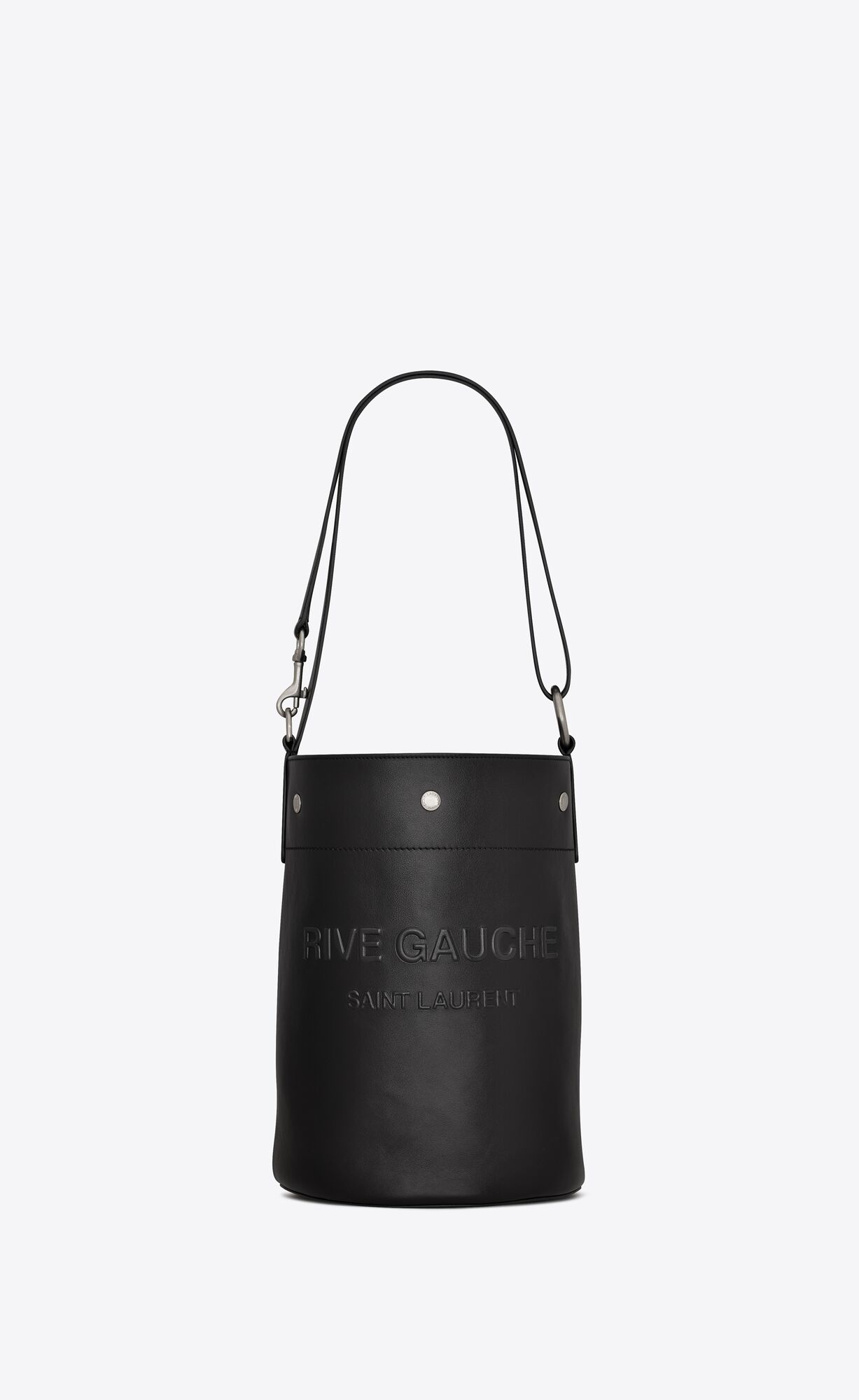 YSL Rive Gauche Bucket Bag In Smooth Leather Noir | 5432091-OL