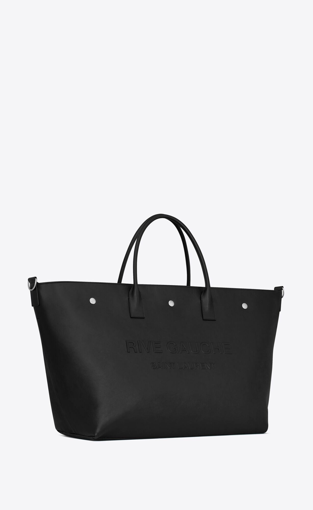YSL Rive Gauche Maxi Cabas In Leather Black | 2835497-NV