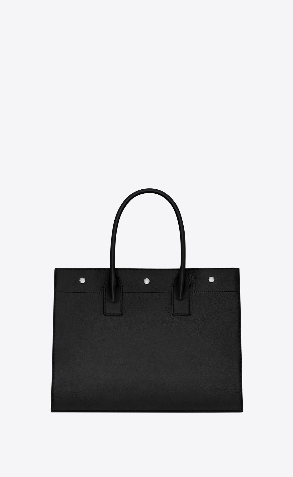 YSL Rive Gauche Small Tote Bag In Smooth Leather Noir | 1243857-EA