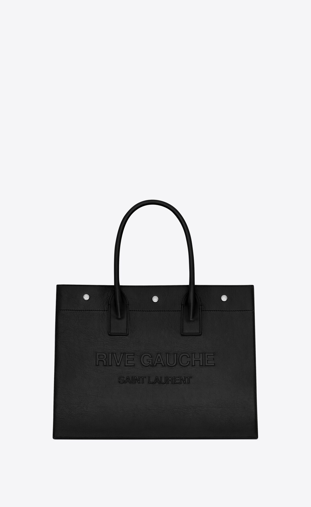 YSL Rive Gauche Small Tote Bag In Smooth Leather Noir | 1243857-EA
