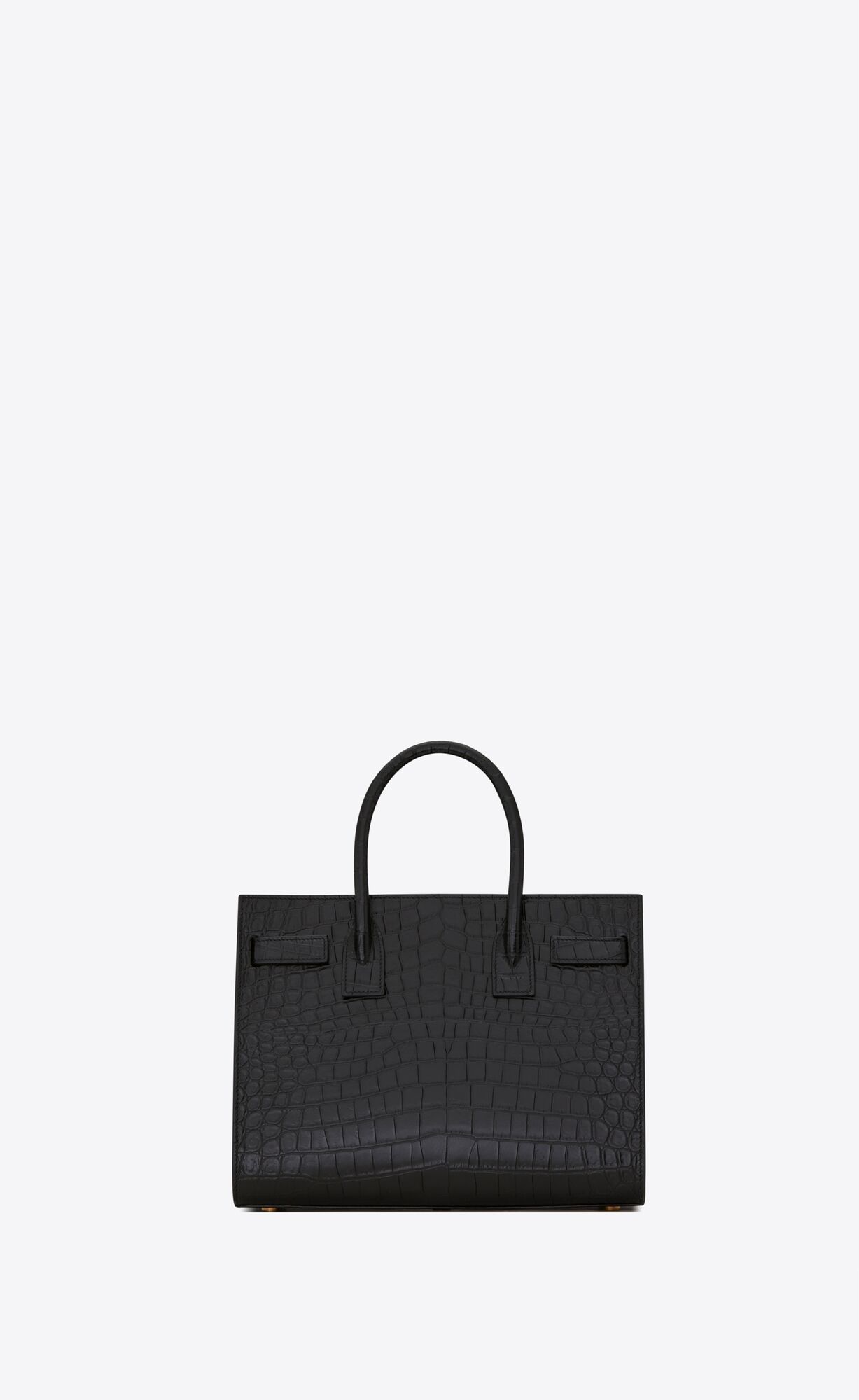 YSL Sac De Jour Baby In Crocodile-embossed Matte Leather Black | 3618527-ES