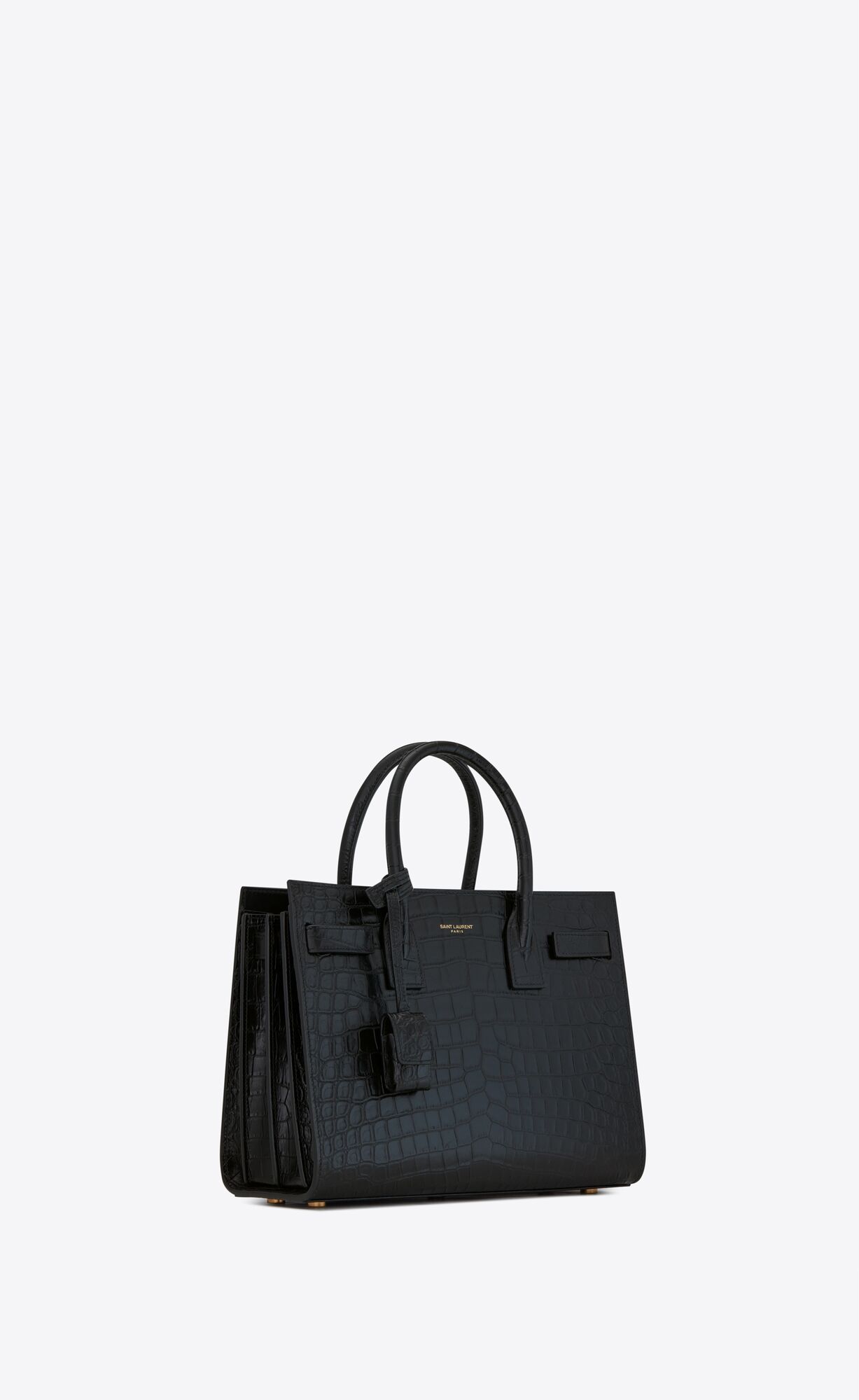 YSL Sac De Jour Baby In Crocodile-embossed Matte Leather Black | 3618527-ES