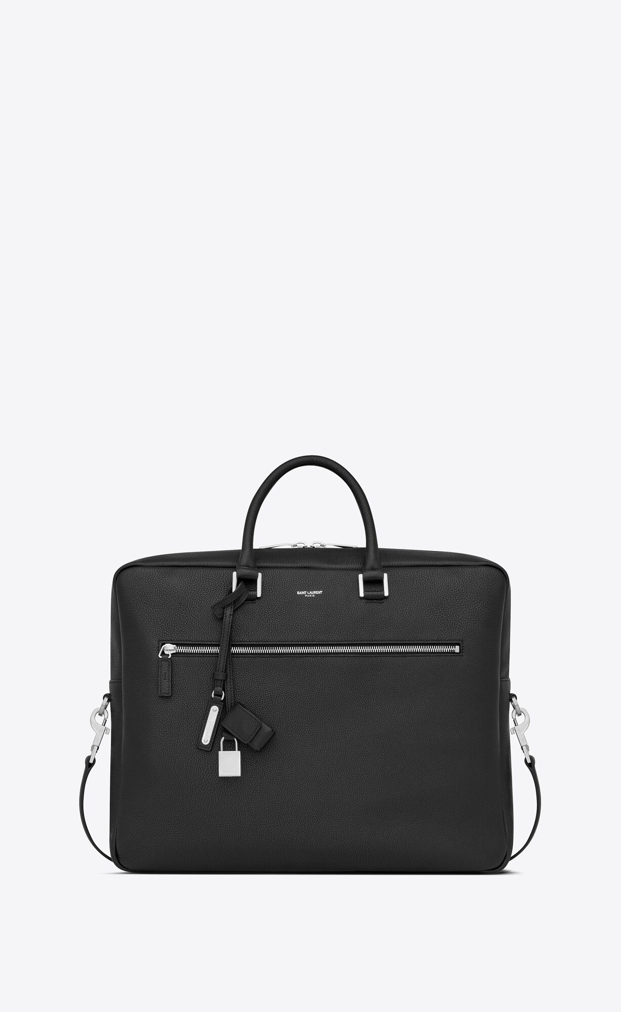 YSL Sac De Jour Large Briefcase In Grained Leather Black | 7349610-PH
