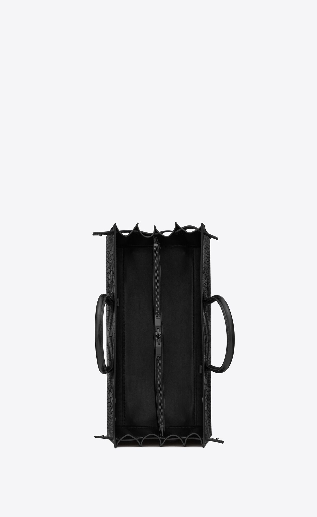 YSL Sac De Jour Large In Crocodile-embossed Leather Black | 9150764-RK