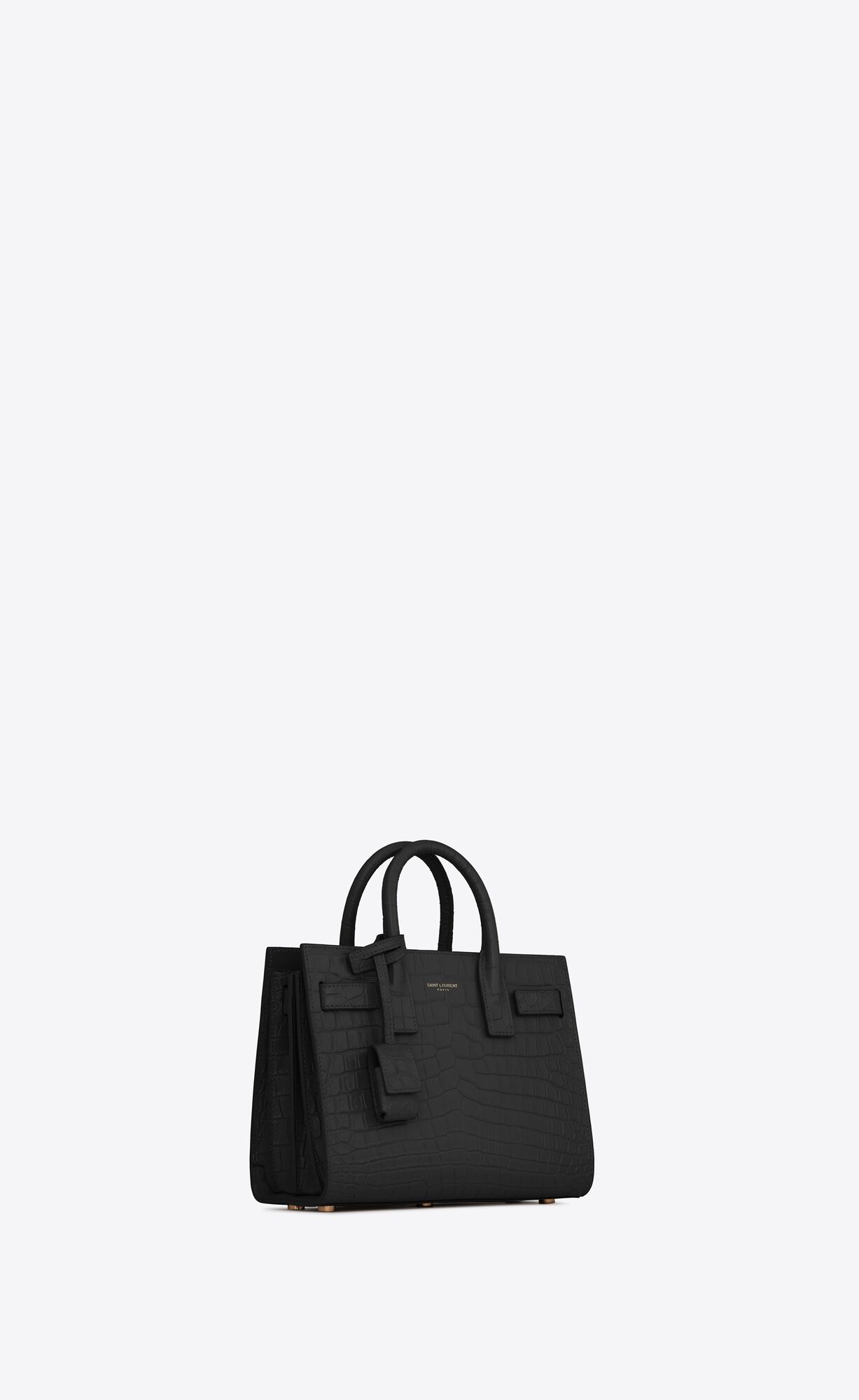 YSL Sac De Jour Nano In Crocodile-embossed Matte Leather Black | 2456130-AY