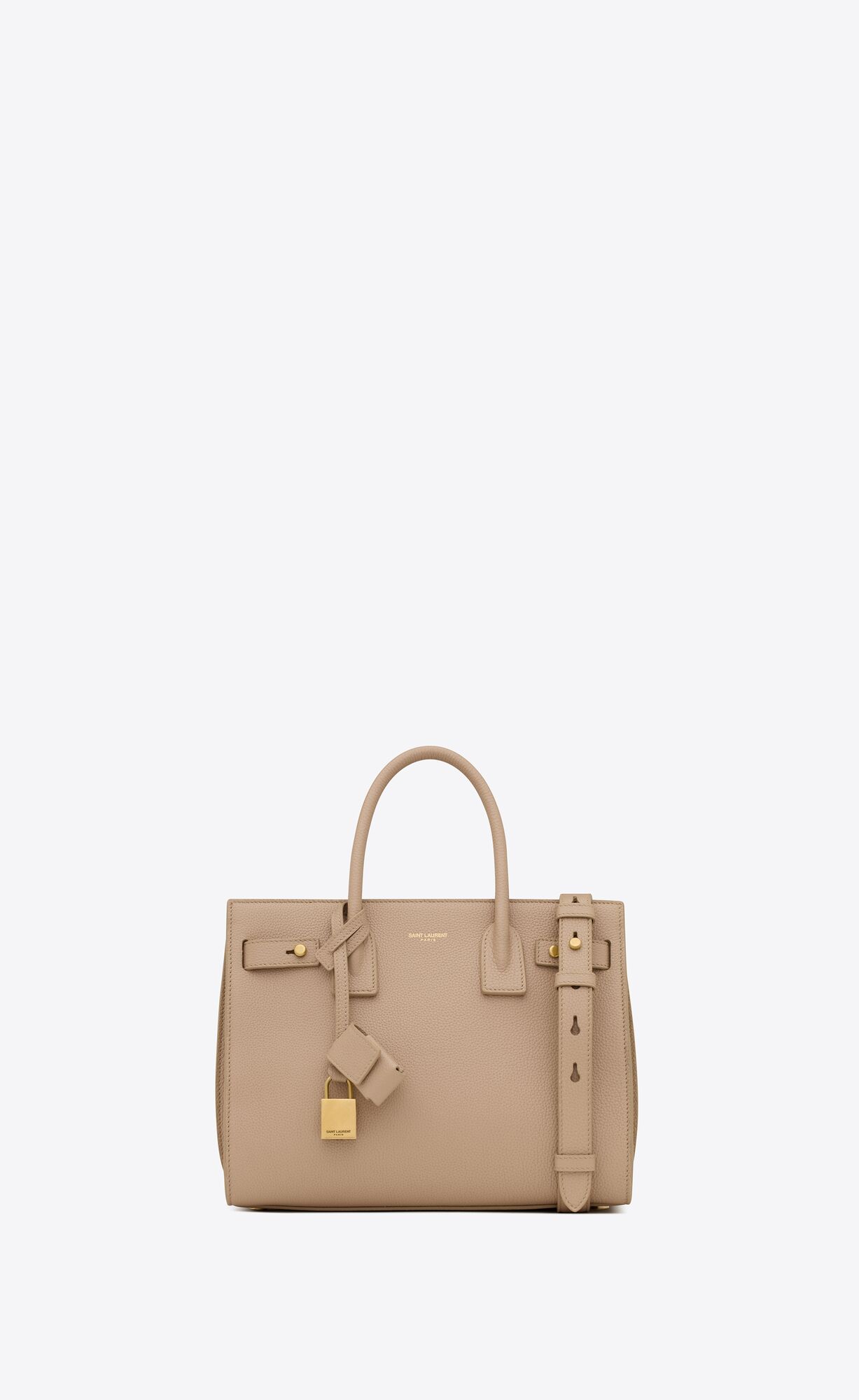 YSL Sac De Jour Supple Baby In Grained Leather Dark Beige | 1693270-WT