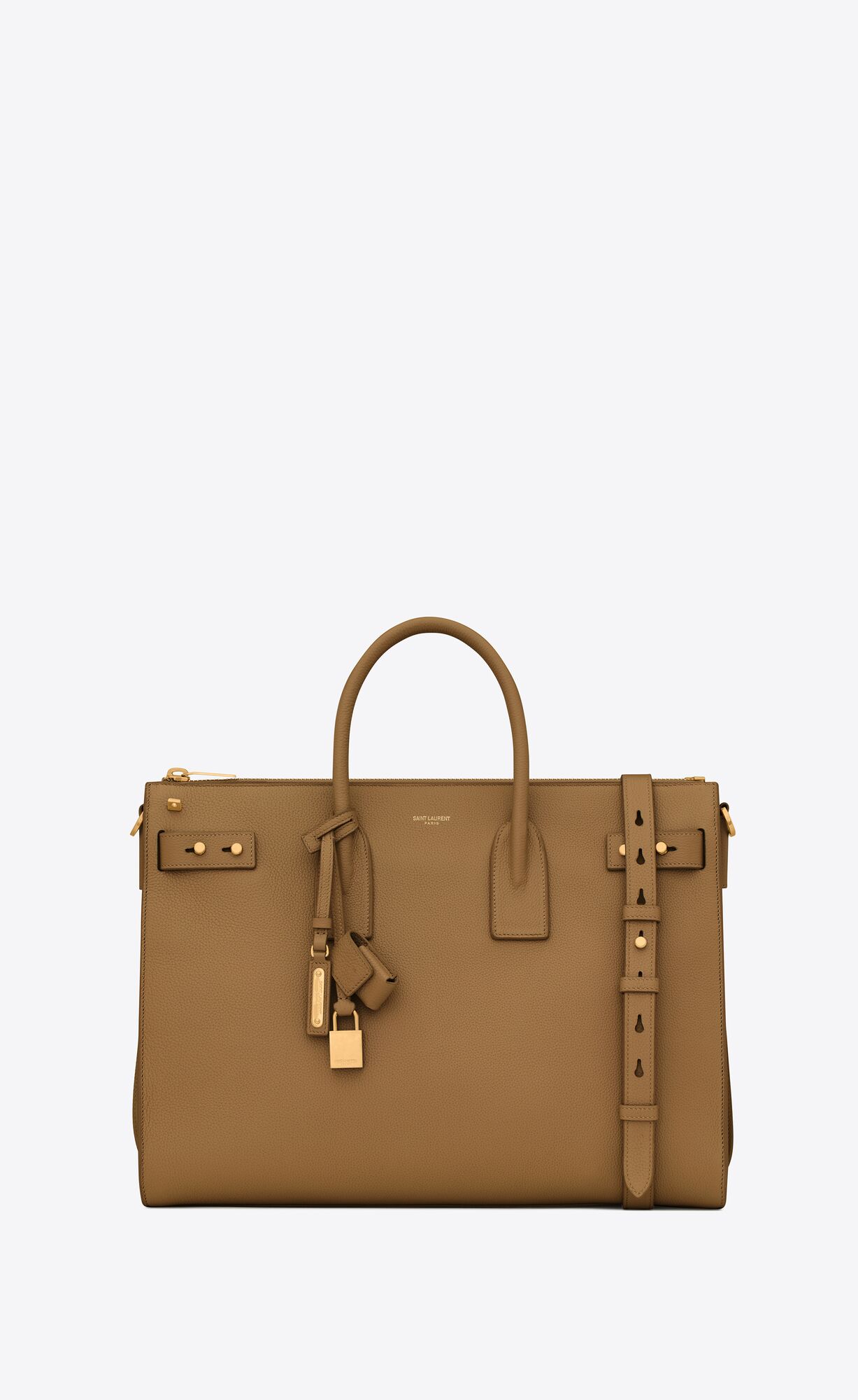 YSL Sac De Jour Thin Large In Grained Leather Old Oil | 7139280-YR