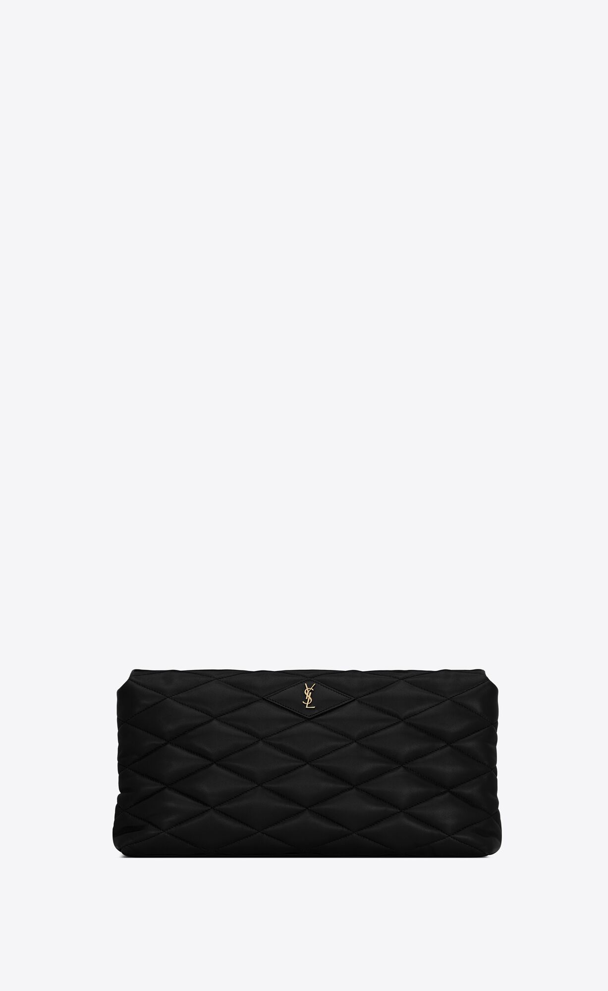 YSL Sade Large Clutch In Lambskin Black | 0546792-EZ