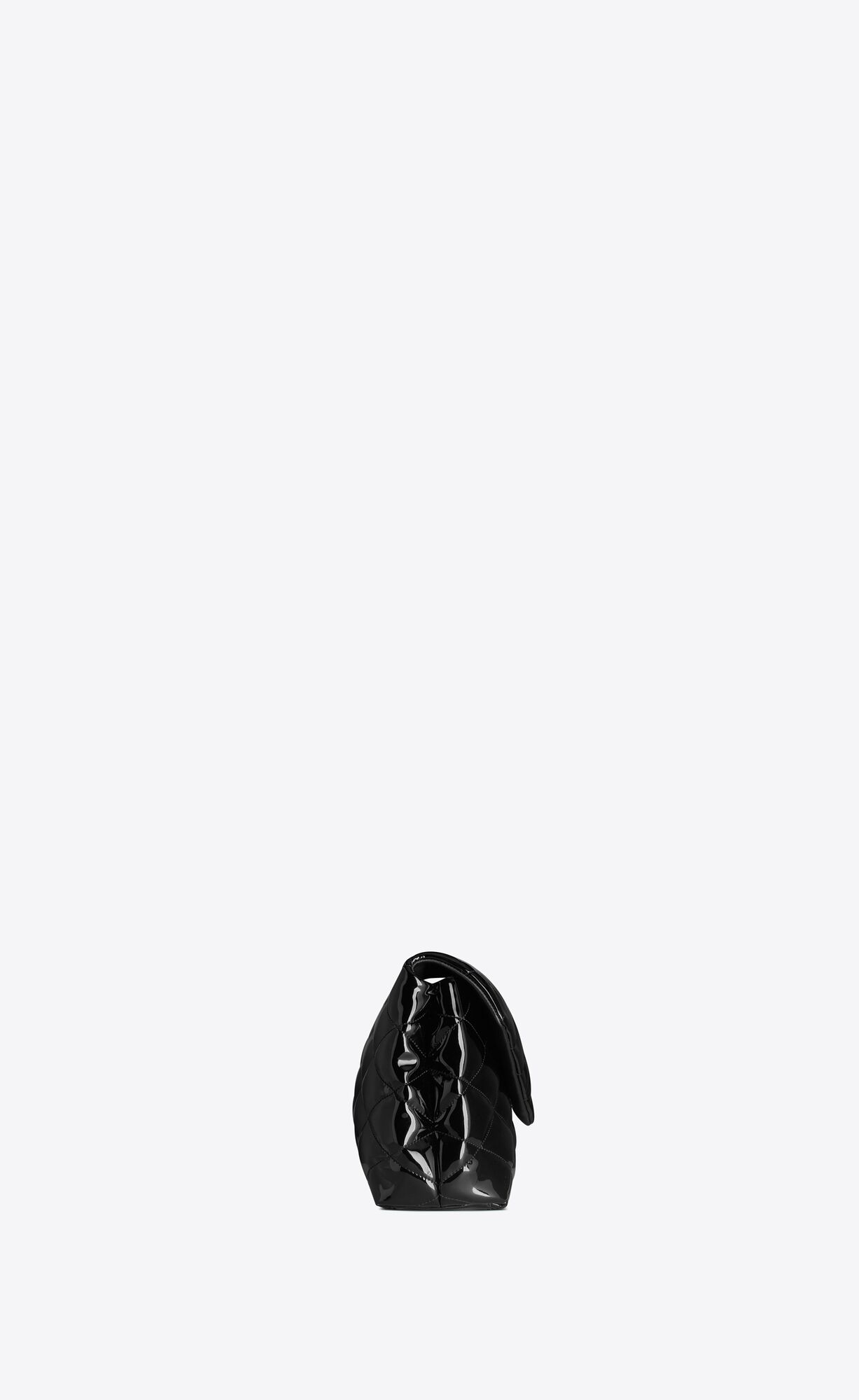 YSL Sade Large Clutch In Patent Canvas Black | 5279801-SH