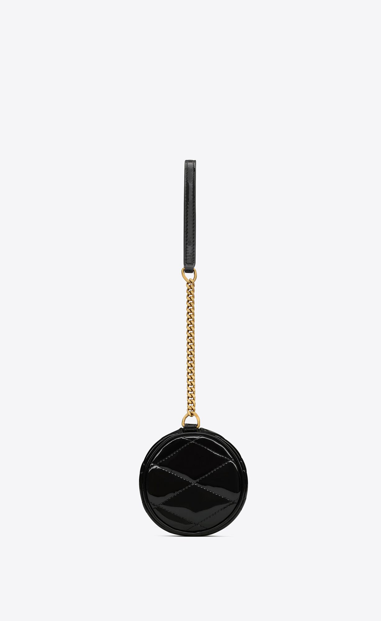 YSL Sade Mini In Quilted Patent Leather Black | 9574863-QO