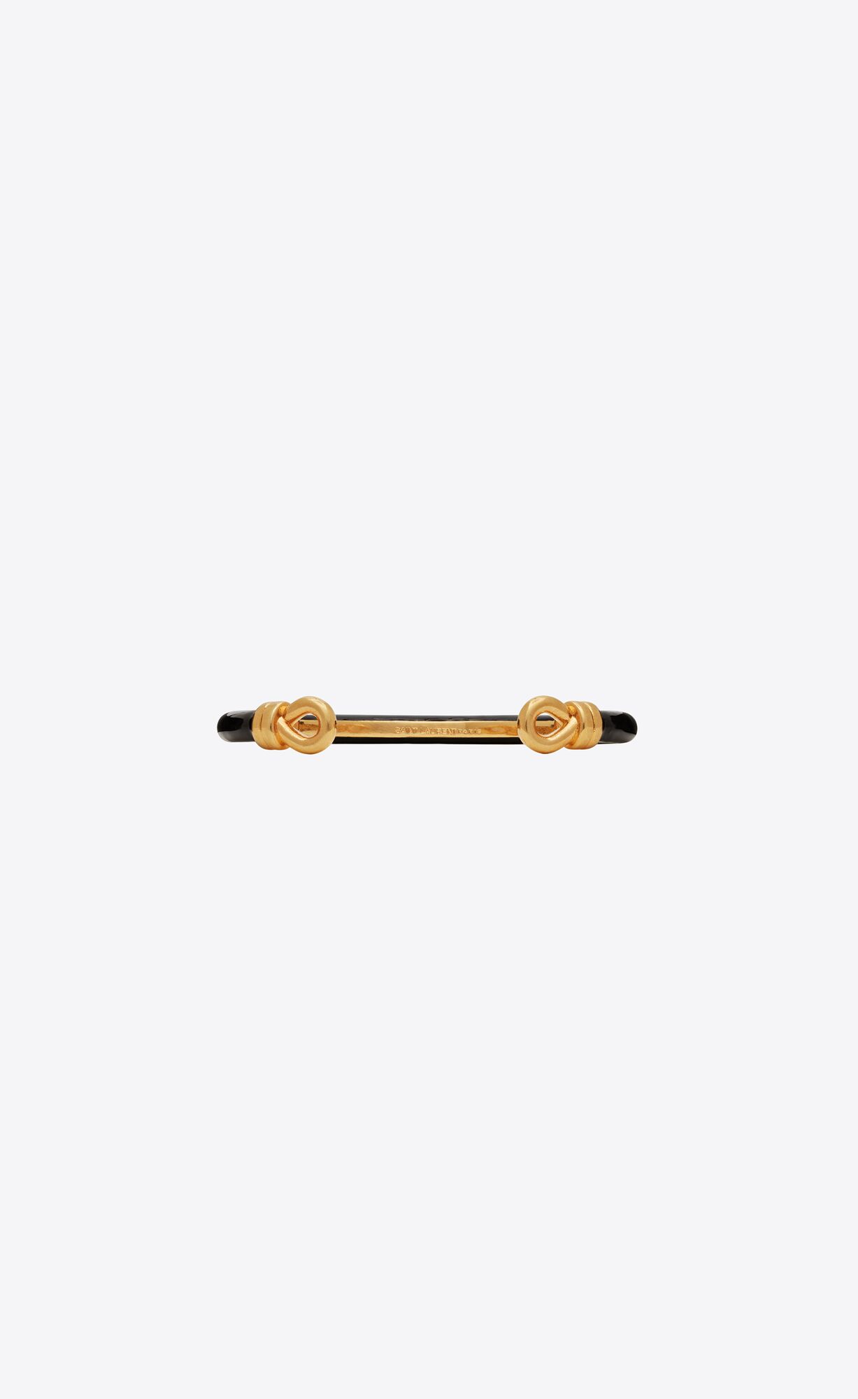 YSL Sailor Knot Cuff Bracelet In Metal Aged Brass Gold And Black | 4725139-PS