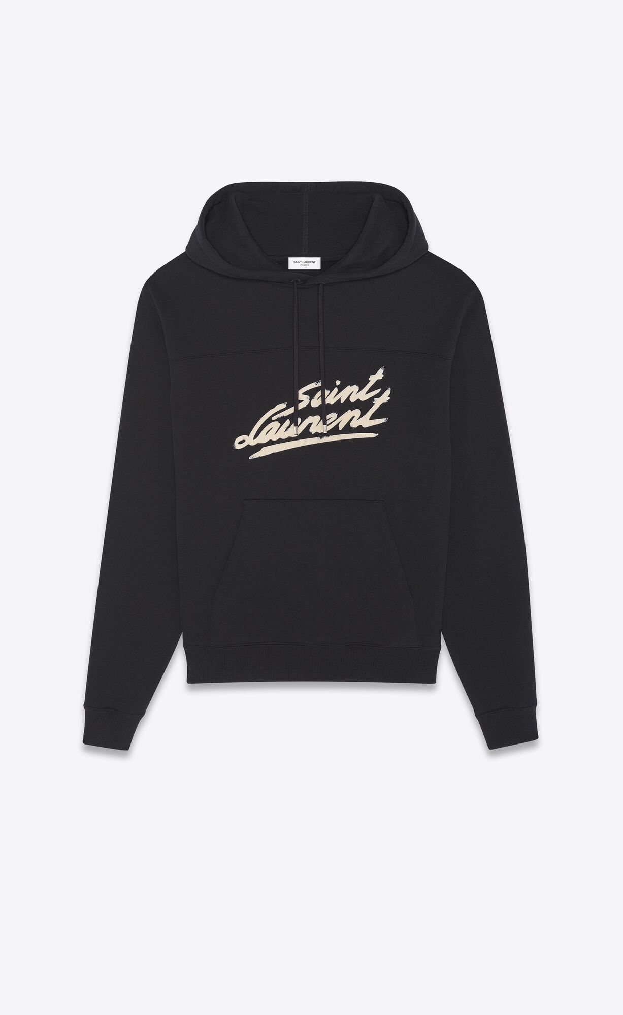 YSL Saint Laurent 50s Signature Hoodie Black And Chalk | 9435780-UR