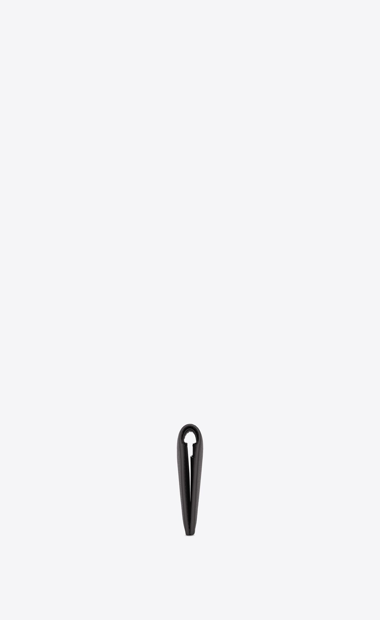 YSL Saint Laurent Credit Card Wallet In Grain De Poudre-embossed Leather Storm | 1045297-MJ