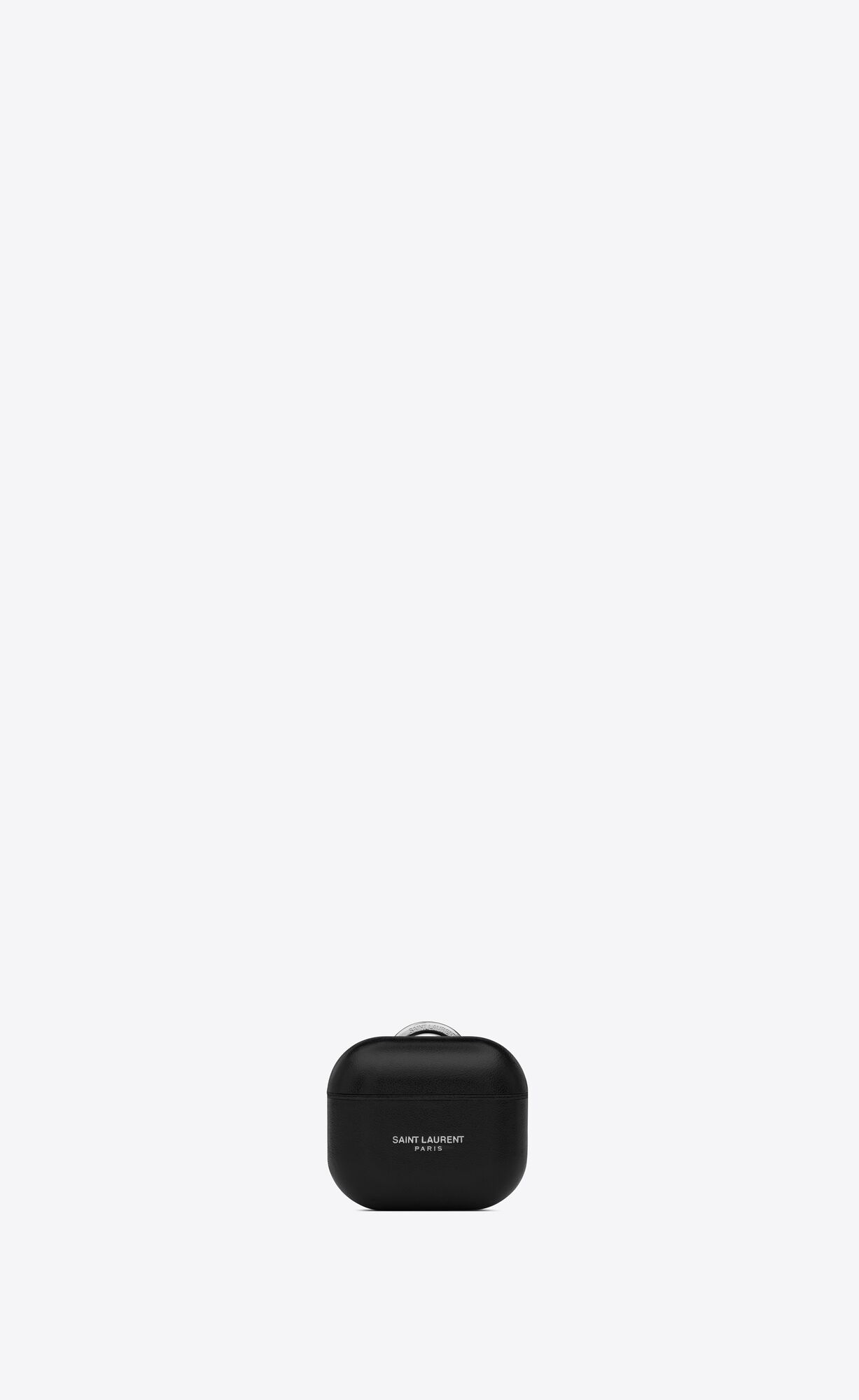 YSL Saint Laurent Paris Airpods 3 Holder In Smooth Leather Black | 2089534-CF