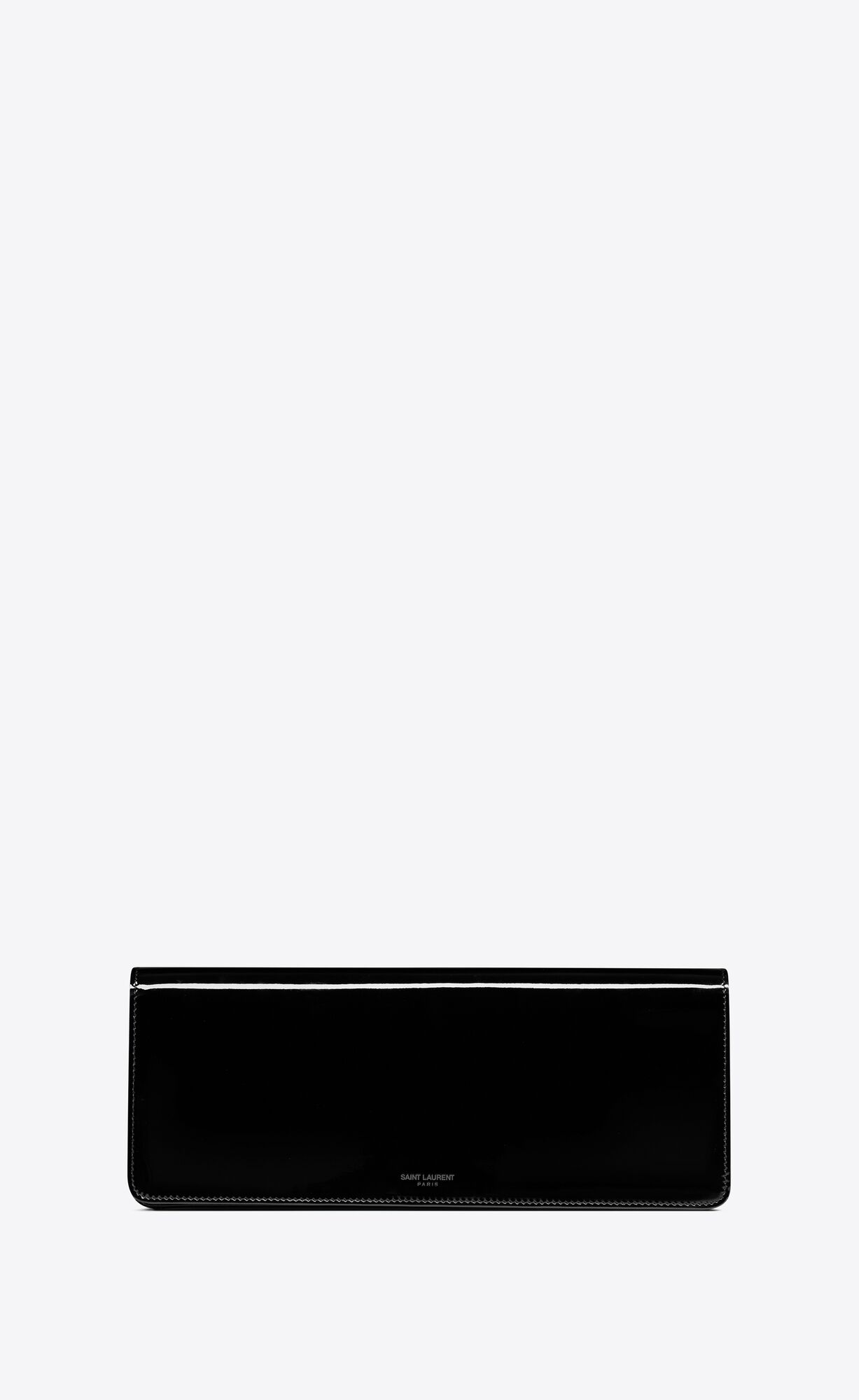 YSL Saint Laurent Paris Baguette Pouch In Patent Leather Black | 0297684-TV