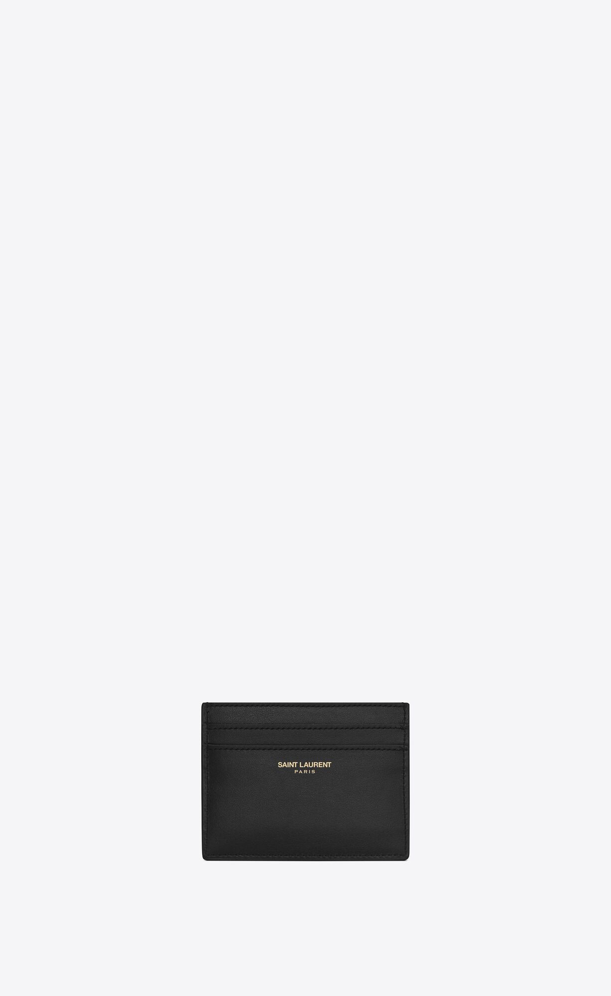 YSL Saint Laurent Paris Credit Card Case In Smooth Leather Black | 9270134-BF