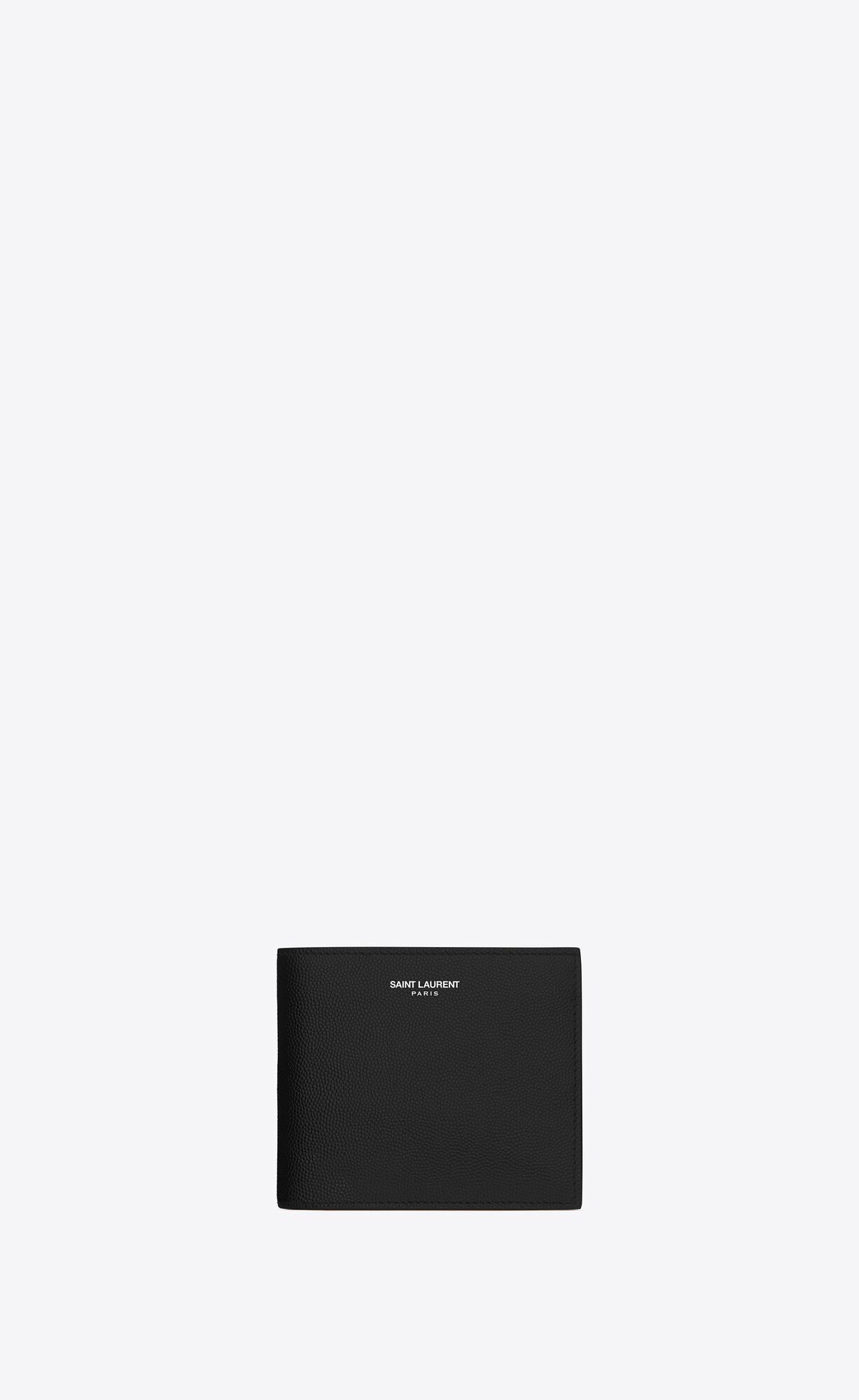 YSL Saint Laurent Paris East/West Wallet With Coin Purse In Grain De Poudre Embossed Leather Black | 1265740-WH