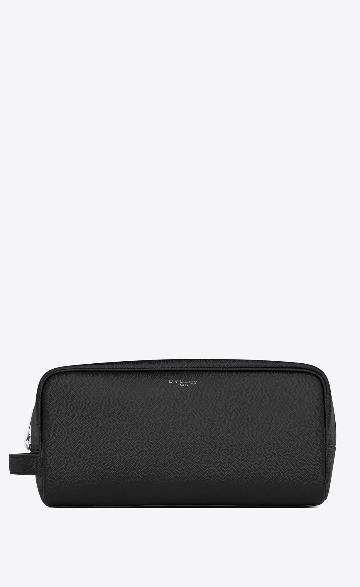 YSL Saint Laurent Paris Grooming Case In Grain De Poudre Embossed Leather Black | 6491532-WJ