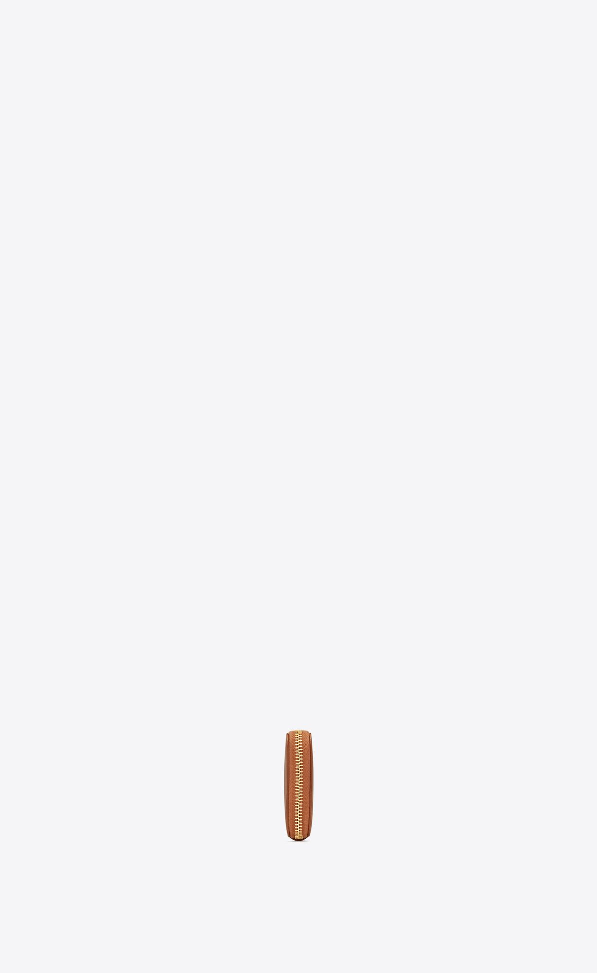 YSL Saint Laurent Paris Pencil Case In Vegetable-tanned Leather Brick | 9427136-SK