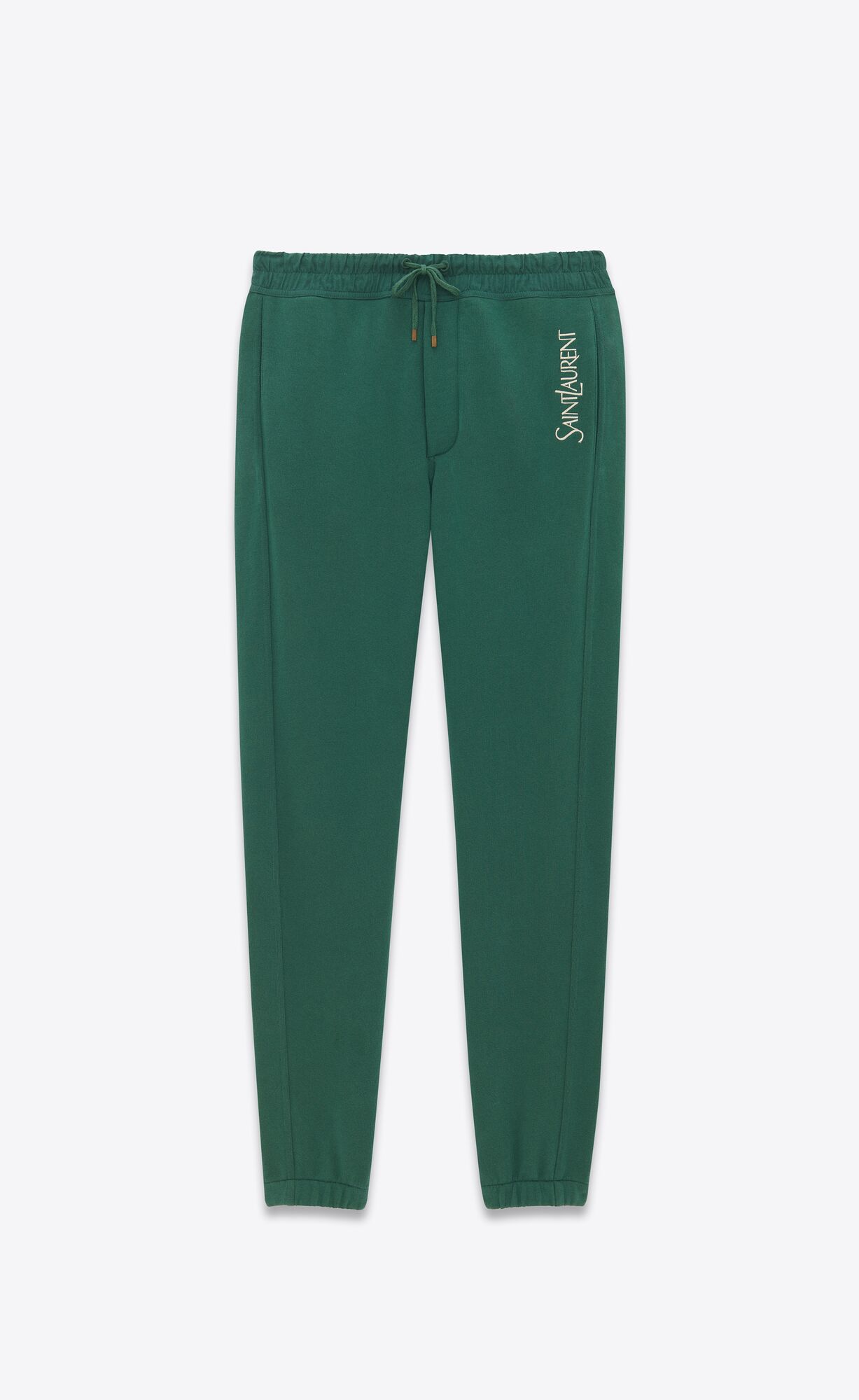 YSL Saint Laurent Sweatpants In Fleece Vert Et Naturel | 3907412-MX