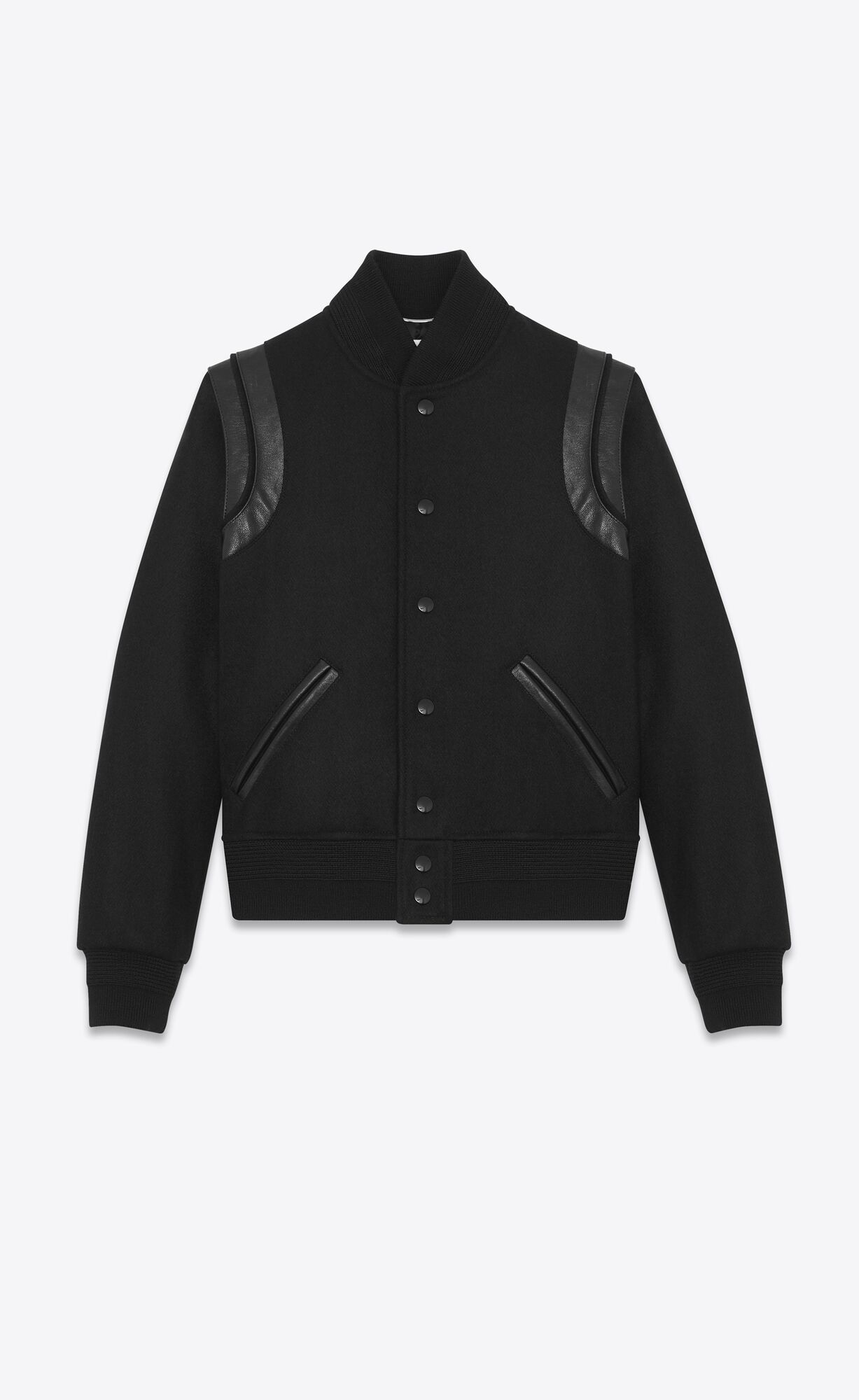 YSL Saint Laurent Teddy In Wool Black | 8907546-XB
