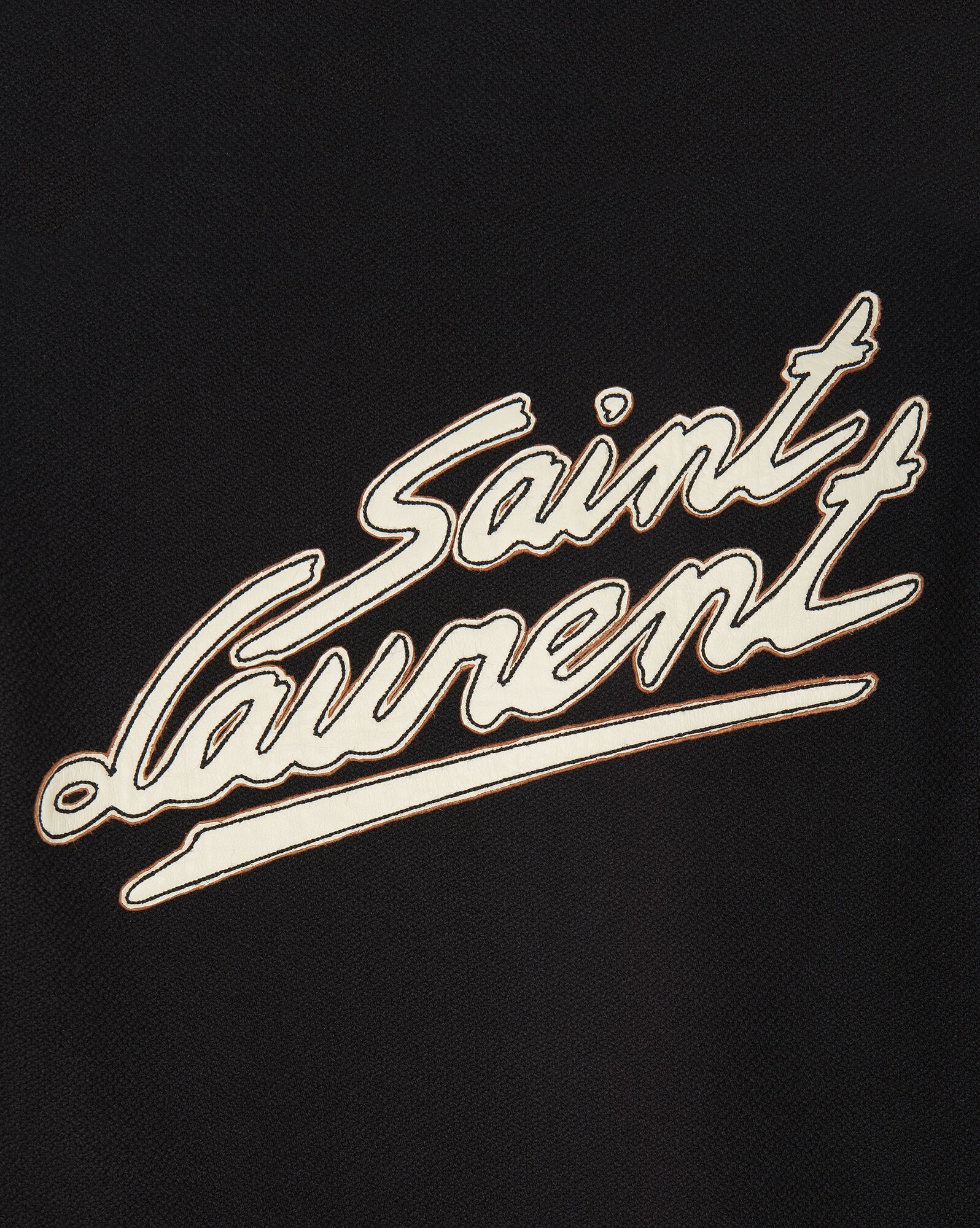 YSL Saint Laurent Teddy Jacket In Wool Black | 6379215-LQ