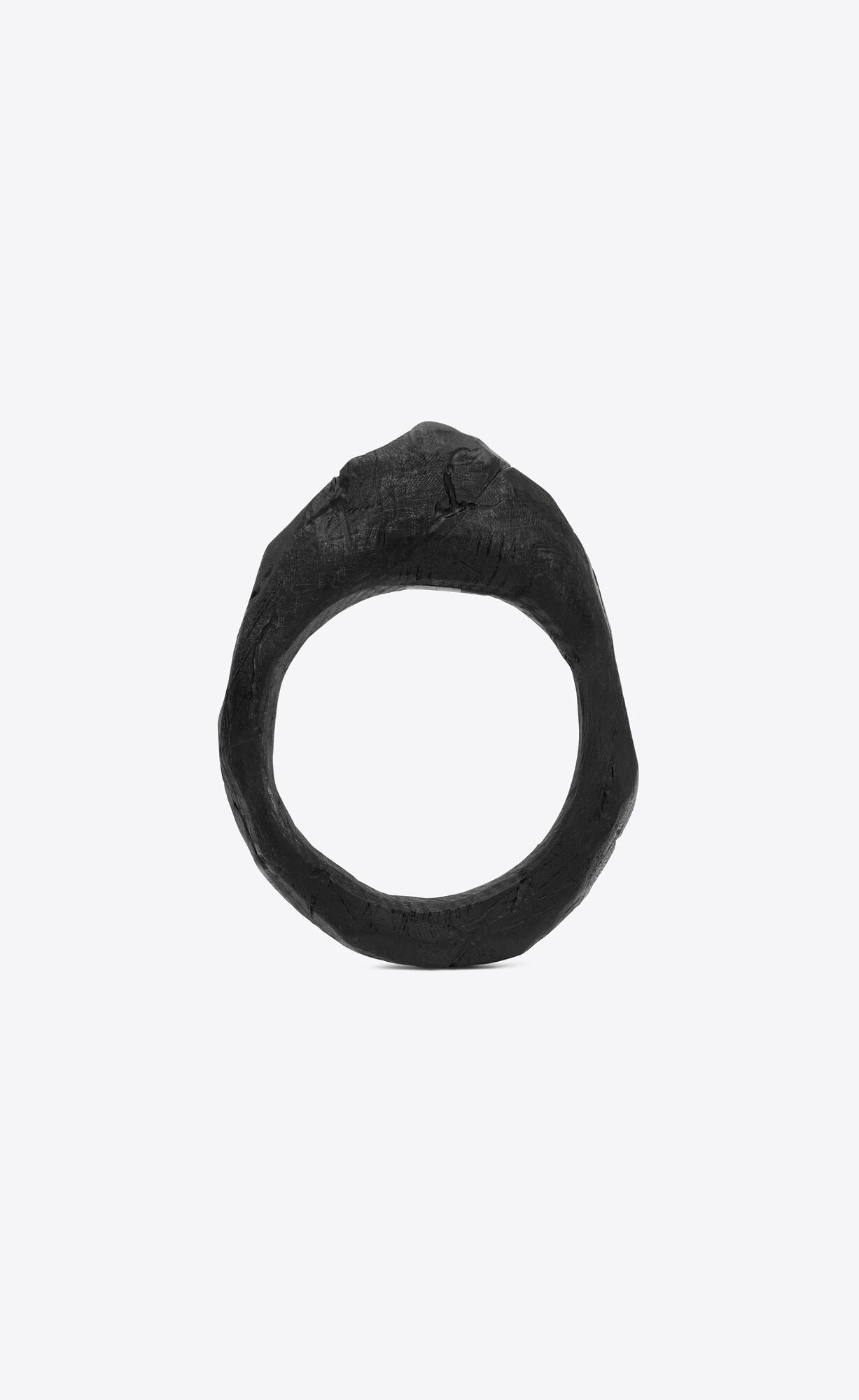 YSL Scratch Volcanic Bangle In Wood Oxidized Silver And Black | 2106975-ER