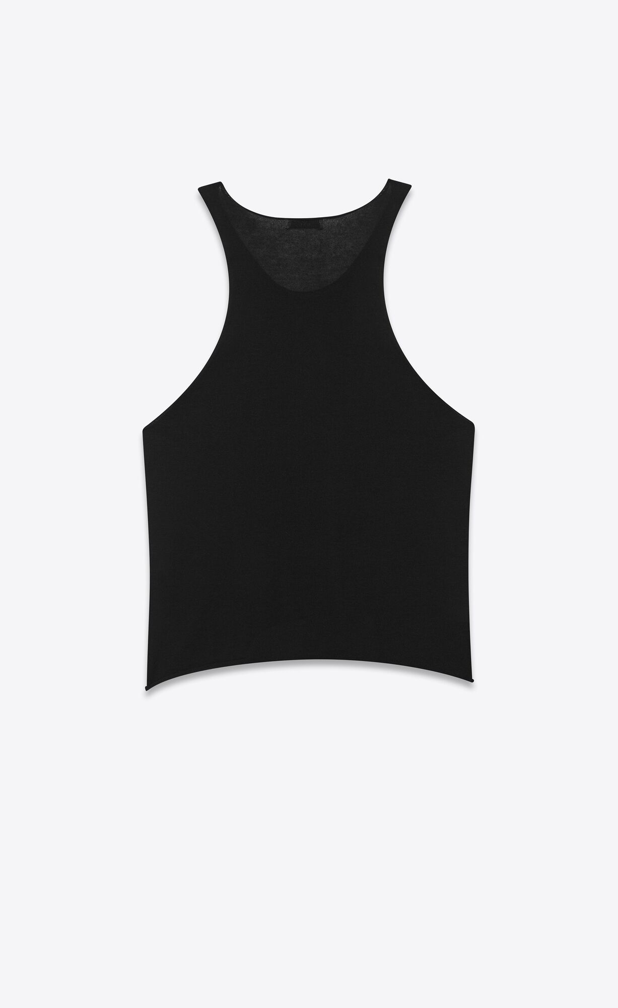 YSL Sheer Tank Top In Fine Cashmere Black | 9576831-JM