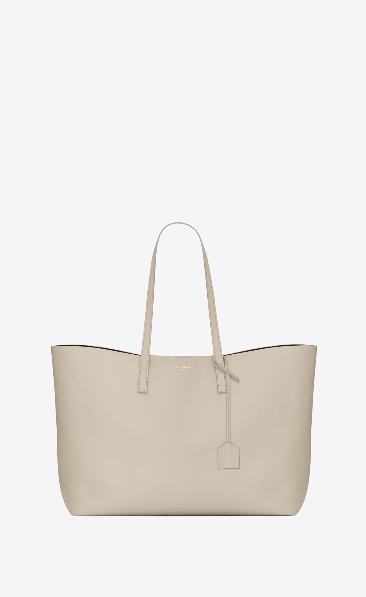 YSL Shopping Saint Laurent E/W In Supple Leather Blanc Vintage | 3602947-FK
