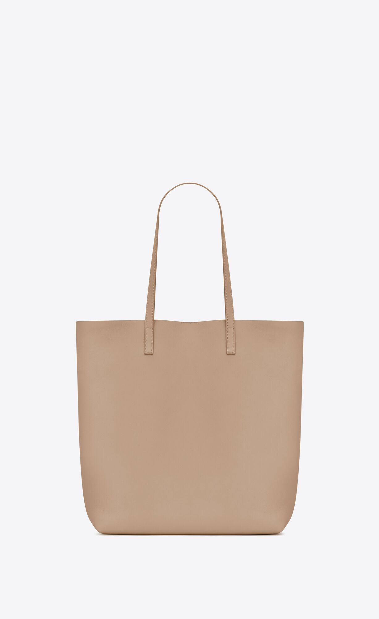 YSL Shopping Saint Laurent N/S In Supple Leather Dark Beige | 7630594-GH