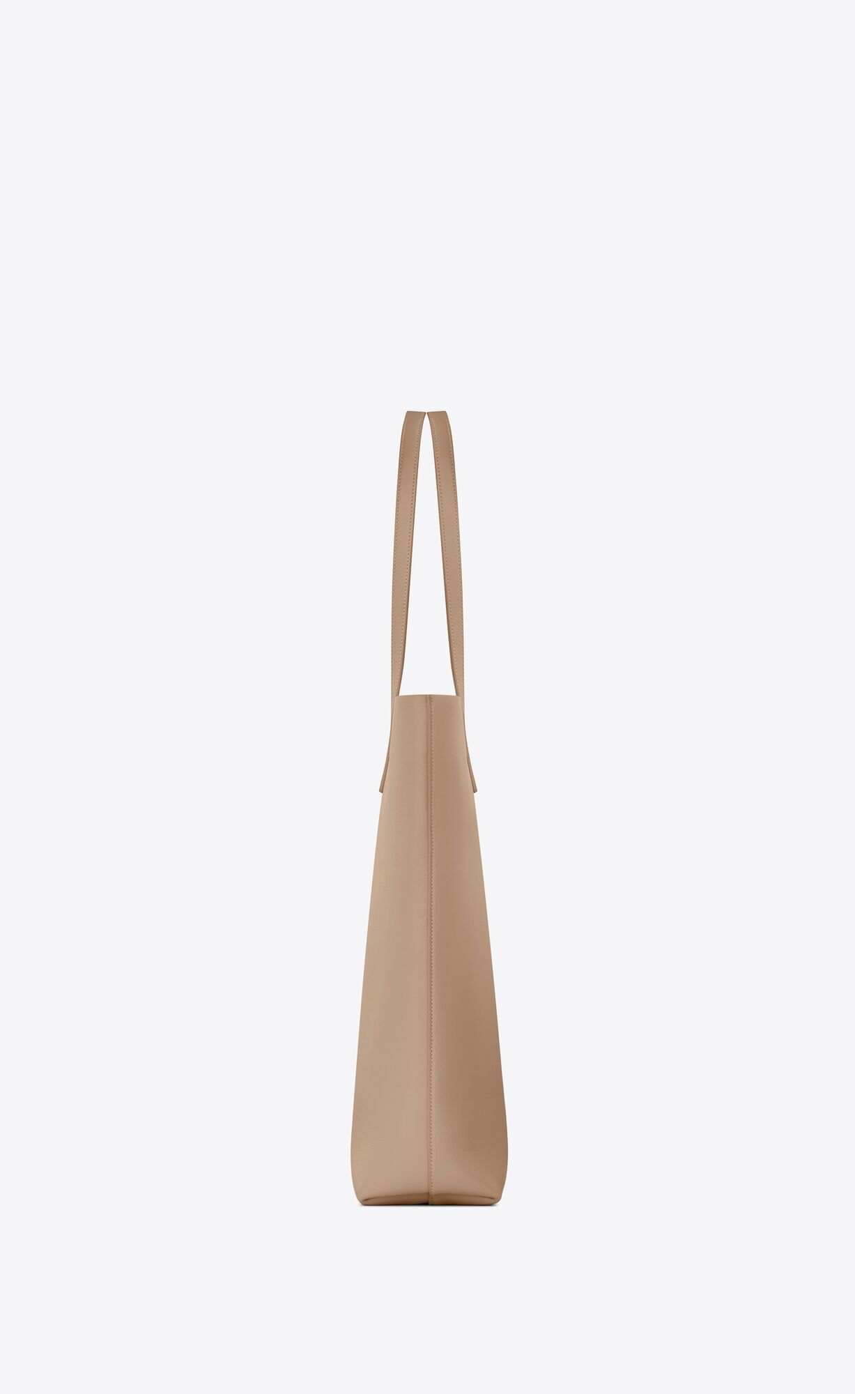 YSL Shopping Saint Laurent N/S In Supple Leather Dark Beige | 7630594-GH