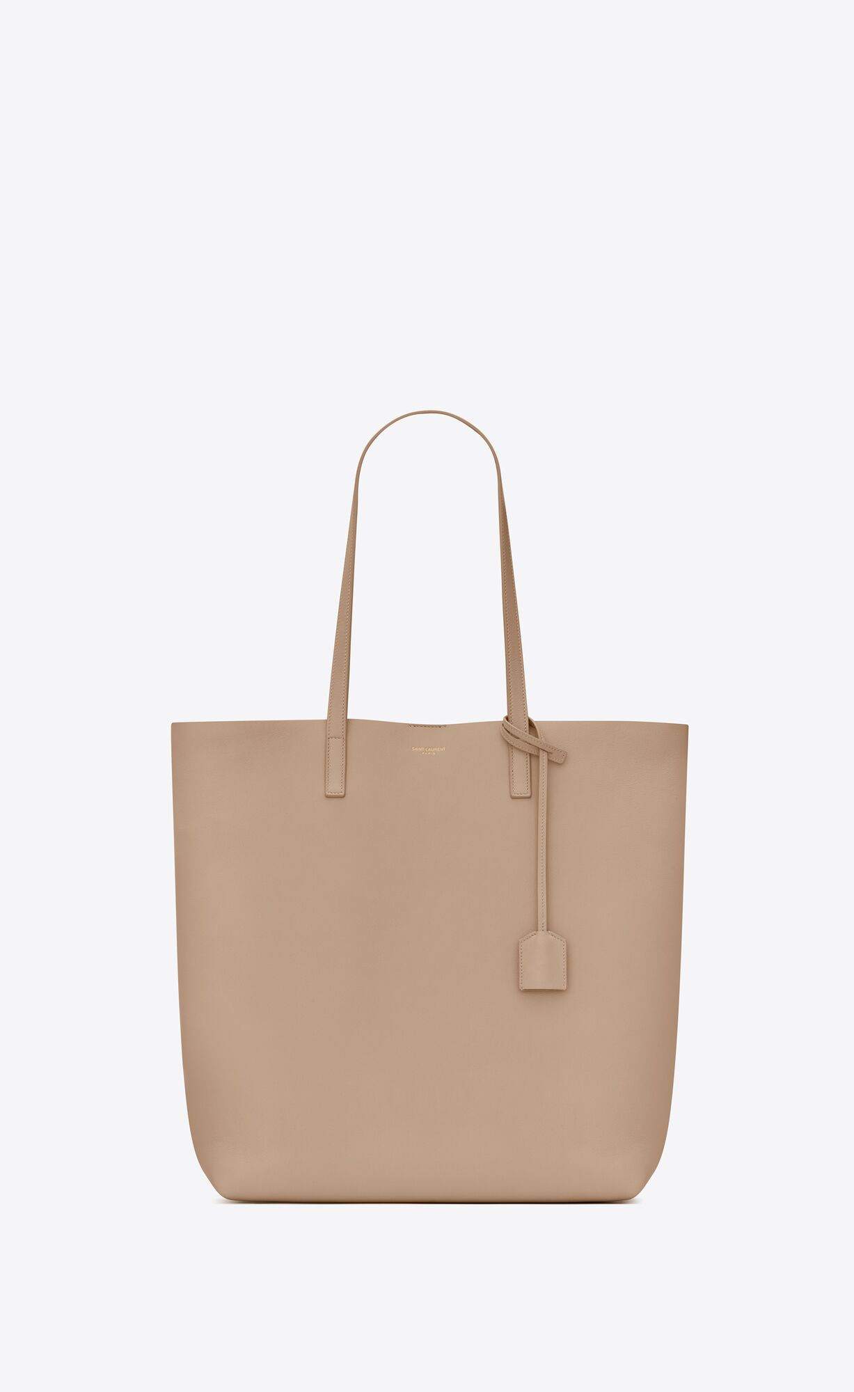 YSL Shopping Saint Laurent N/S In Supple Leather Dark Beige | 7630594-GH