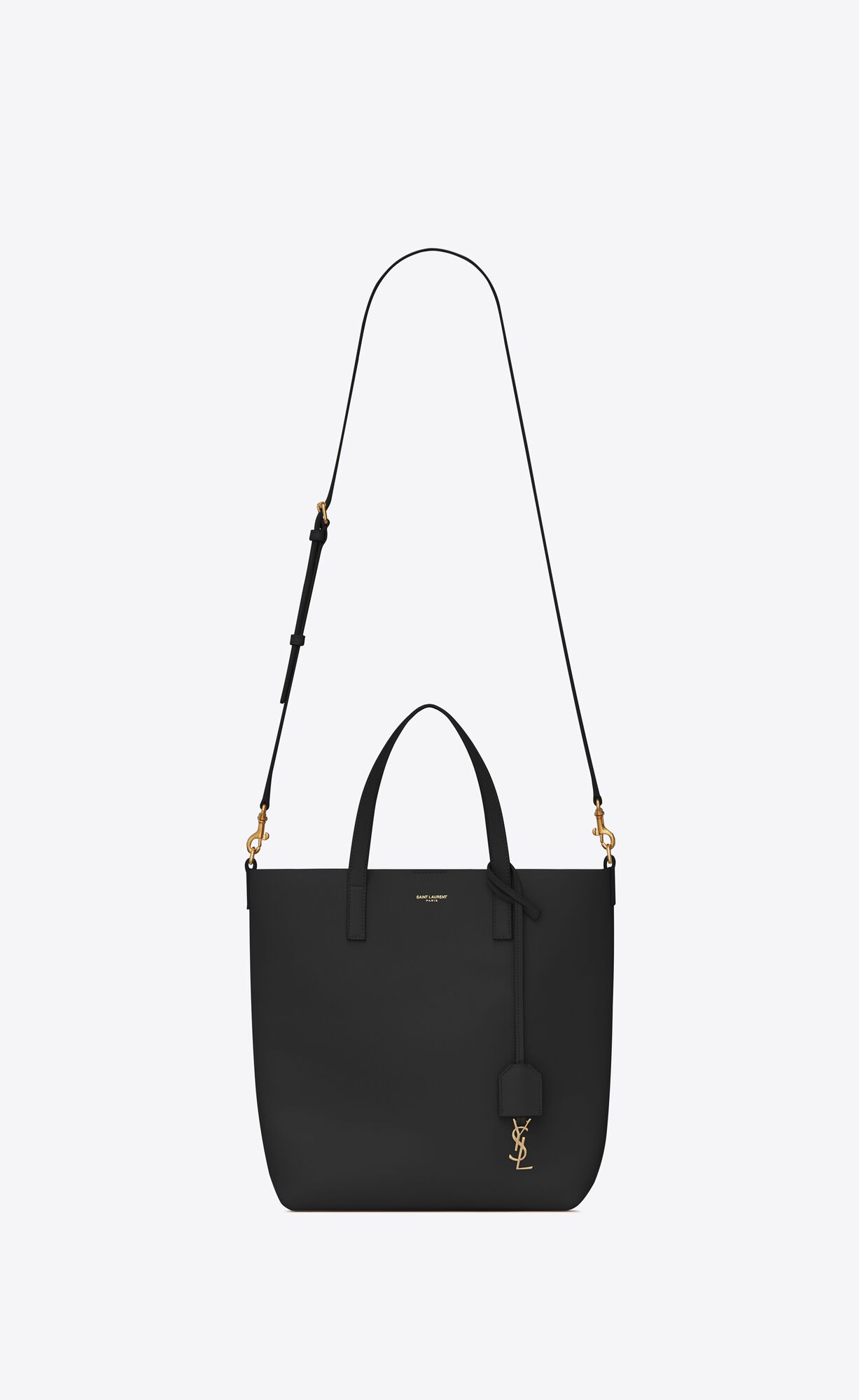 YSL Shopping Saint Laurent Toy In Supple Leather Black | 3596021-OL