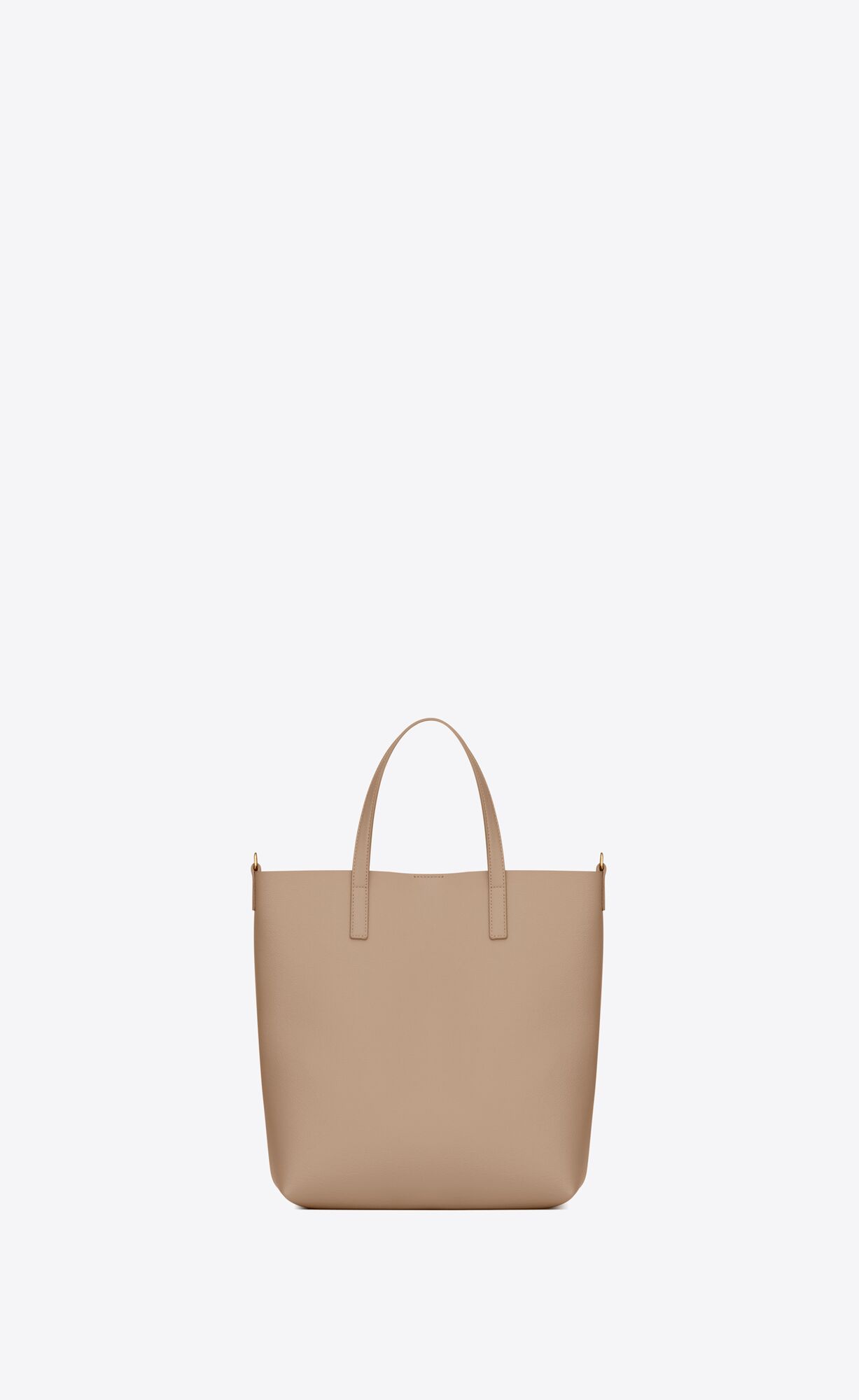 YSL Shopping Saint Laurent Toy In Supple Leather Dark Beige | 7801235-NS