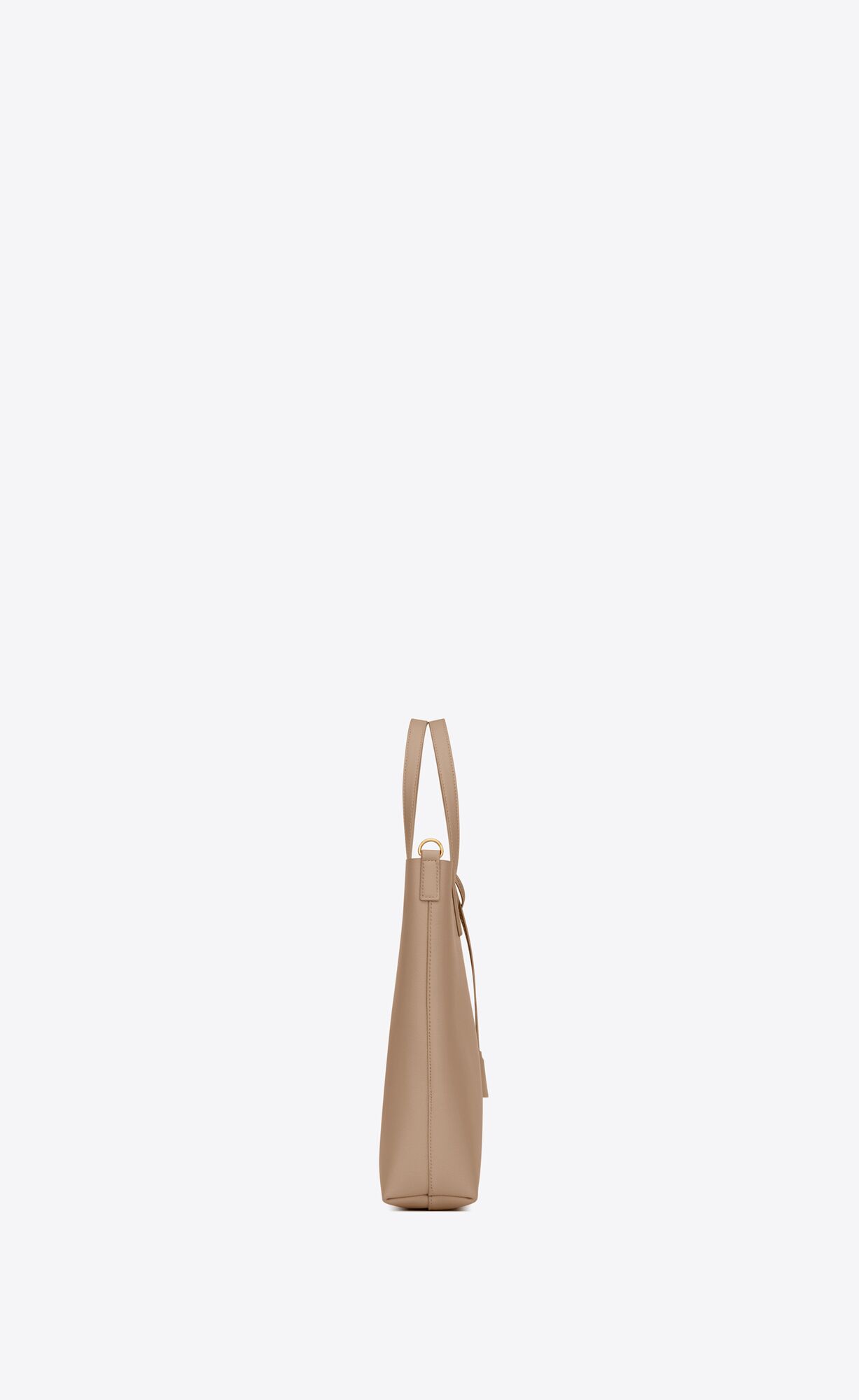 YSL Shopping Saint Laurent Toy In Supple Leather Dark Beige | 7801235-NS